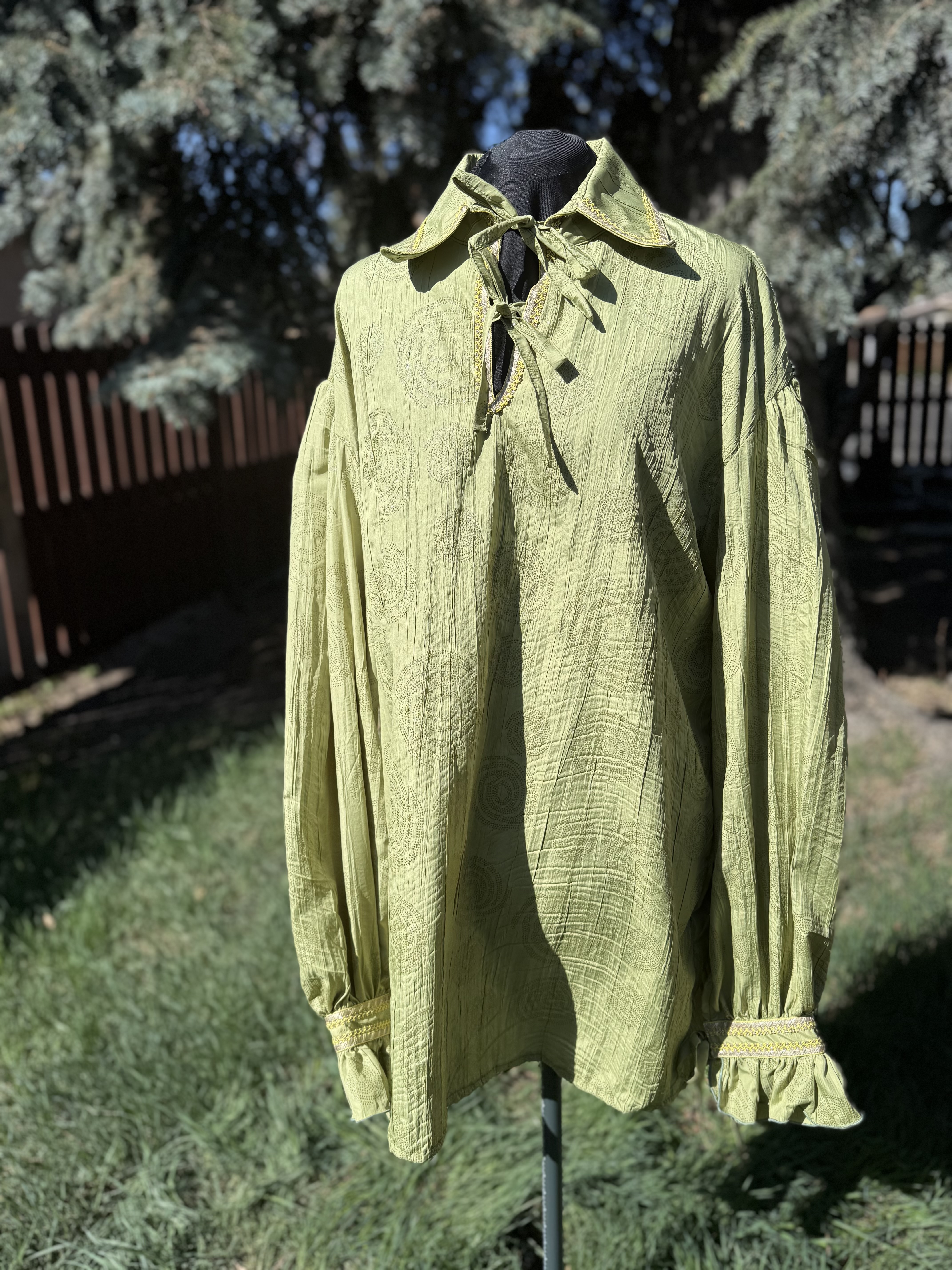 Intricate Green Long Sleeve Shirt
