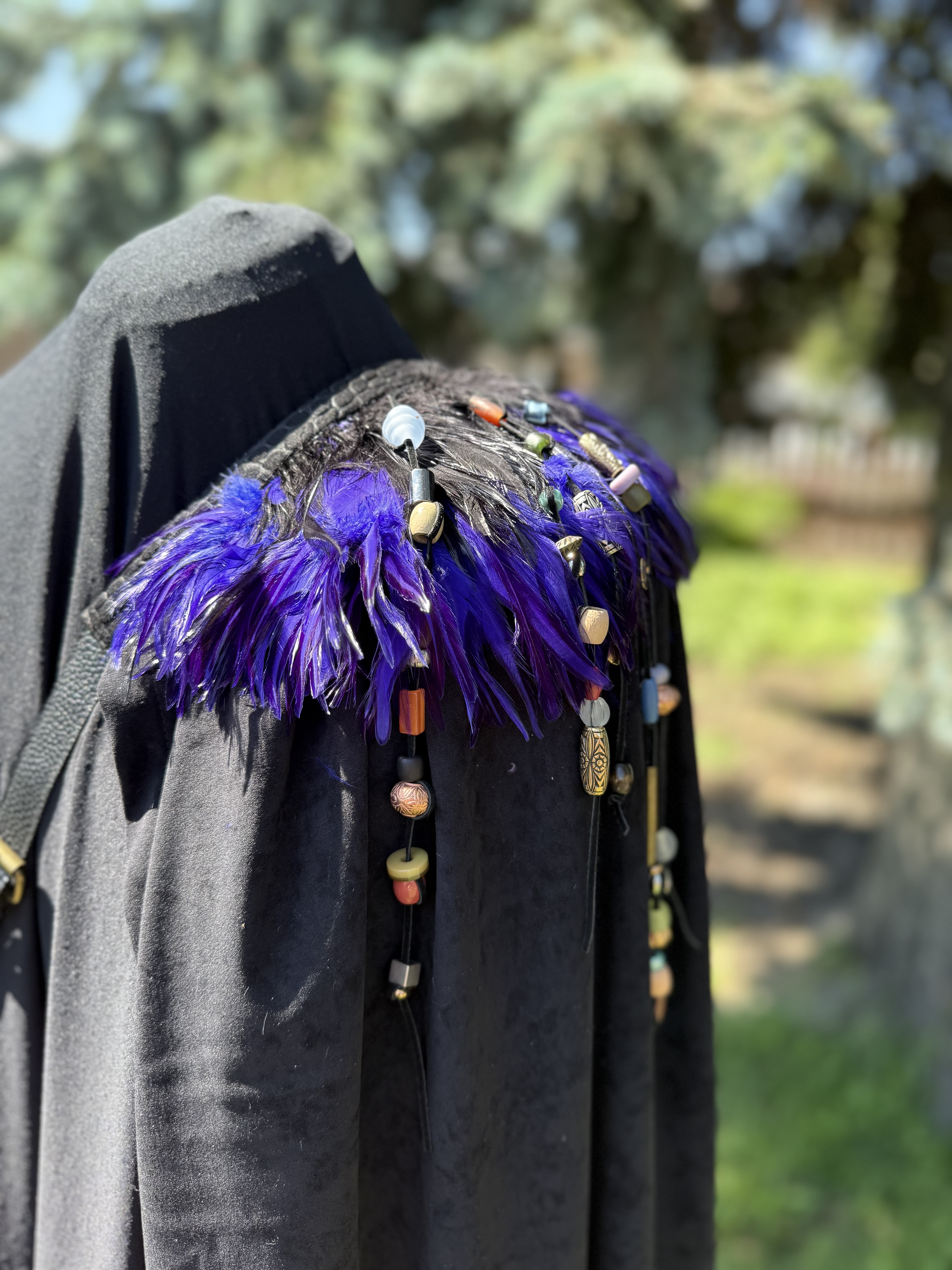 Black Suede Fantasy Cape
