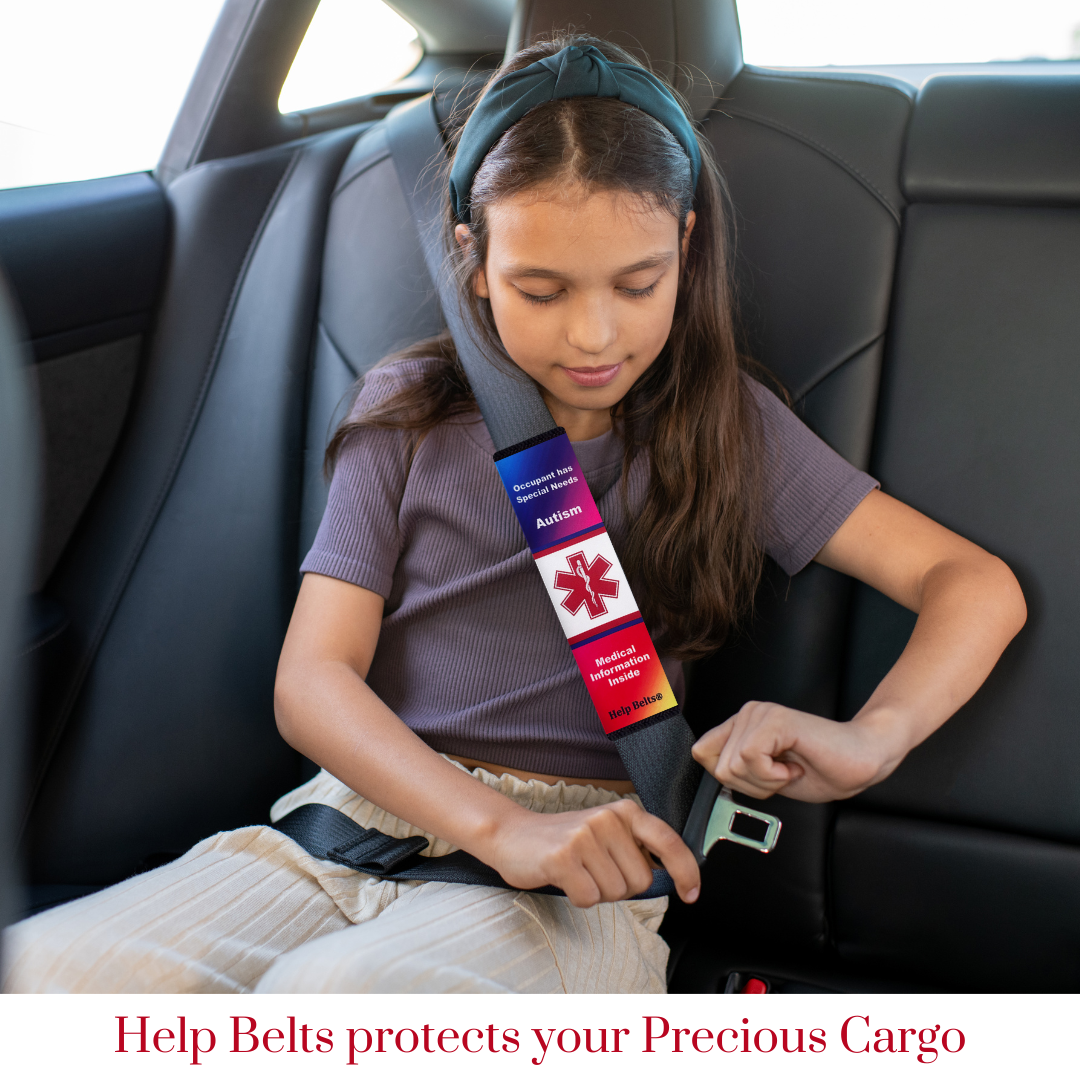 Autism Medical Alert Seat Belt Covers