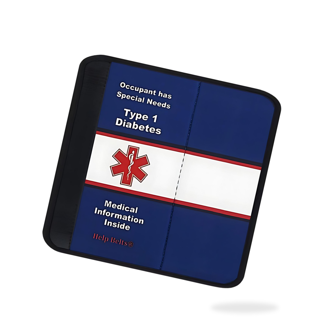 Type 1 Diabetes Medical Alert Seat Belt Covers