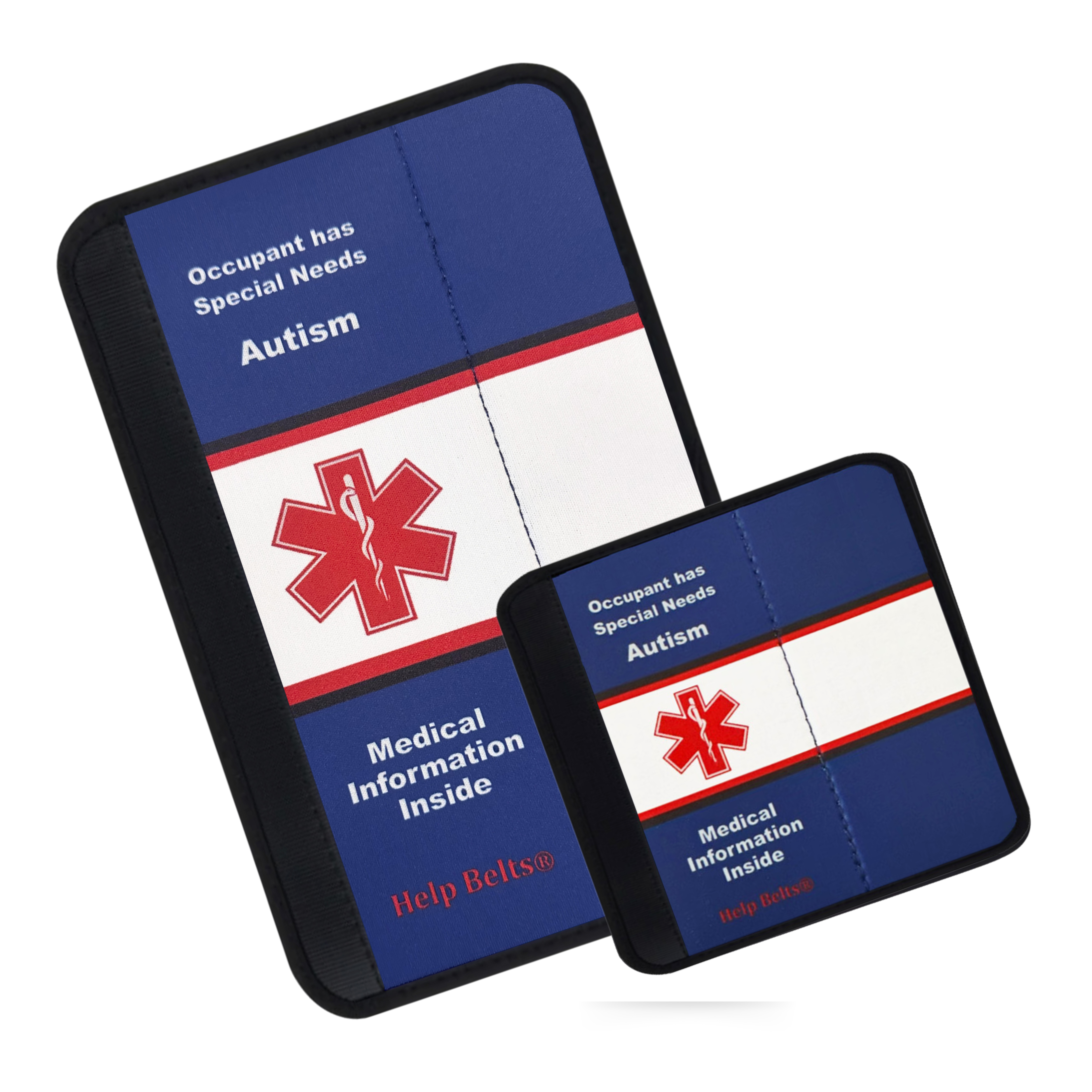 Autism Medical Alert Seat Belt Covers