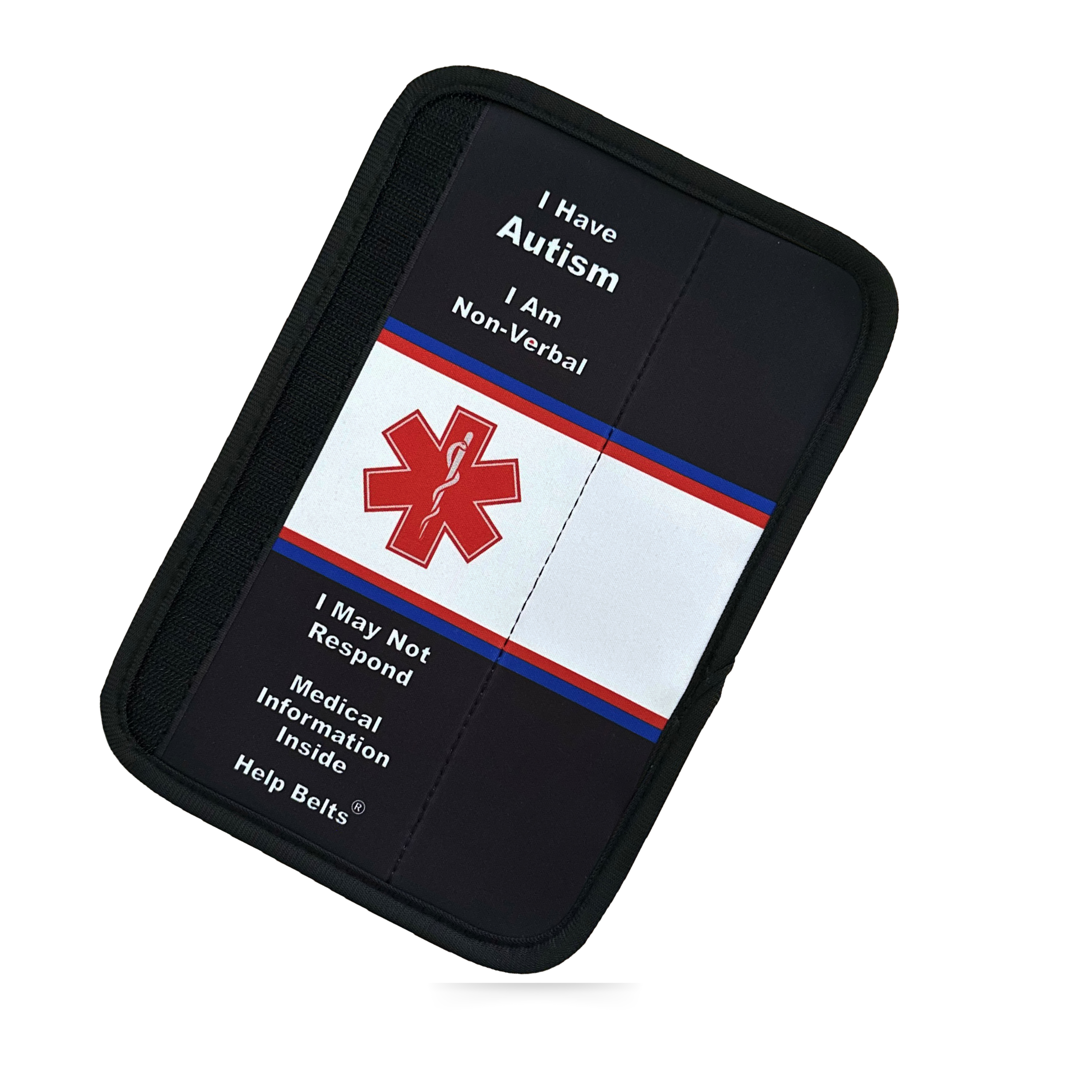 Autism Non-Verbal Medical Alert Seat Belt Covers