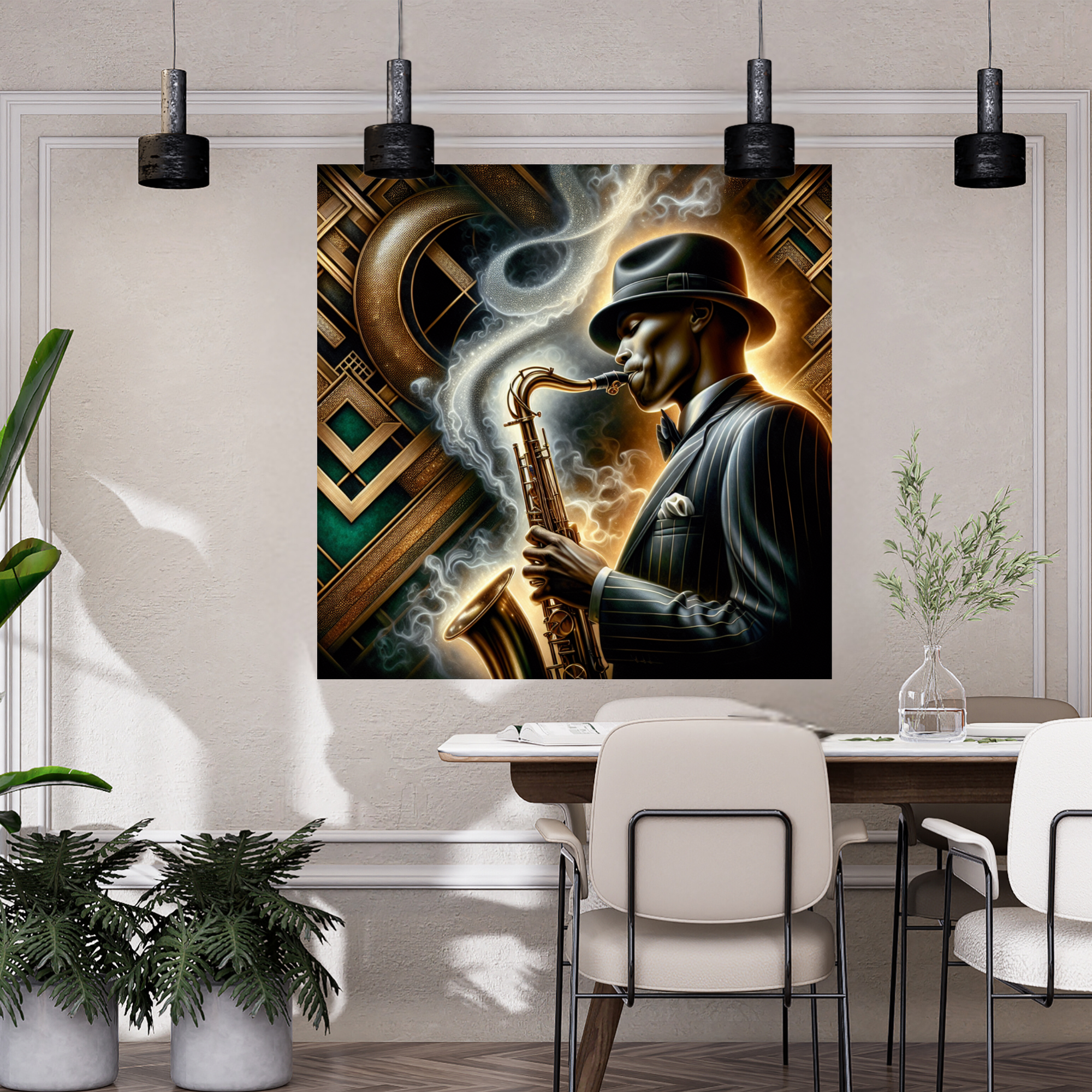 Jazz Saxophone Art Deco Wall Art – Vintage Music Print