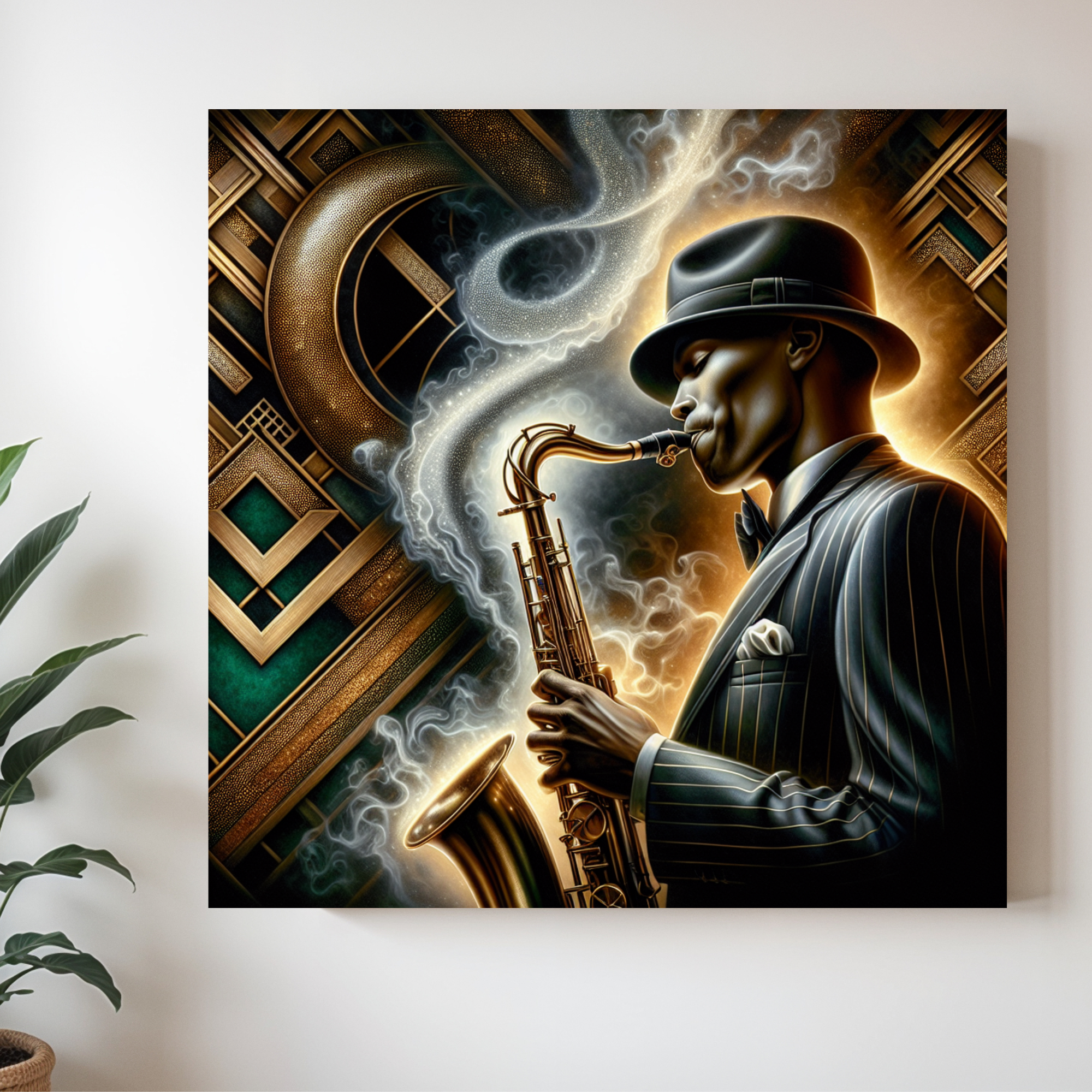Jazz Saxophone Art Deco Wall Art – Vintage Music Print