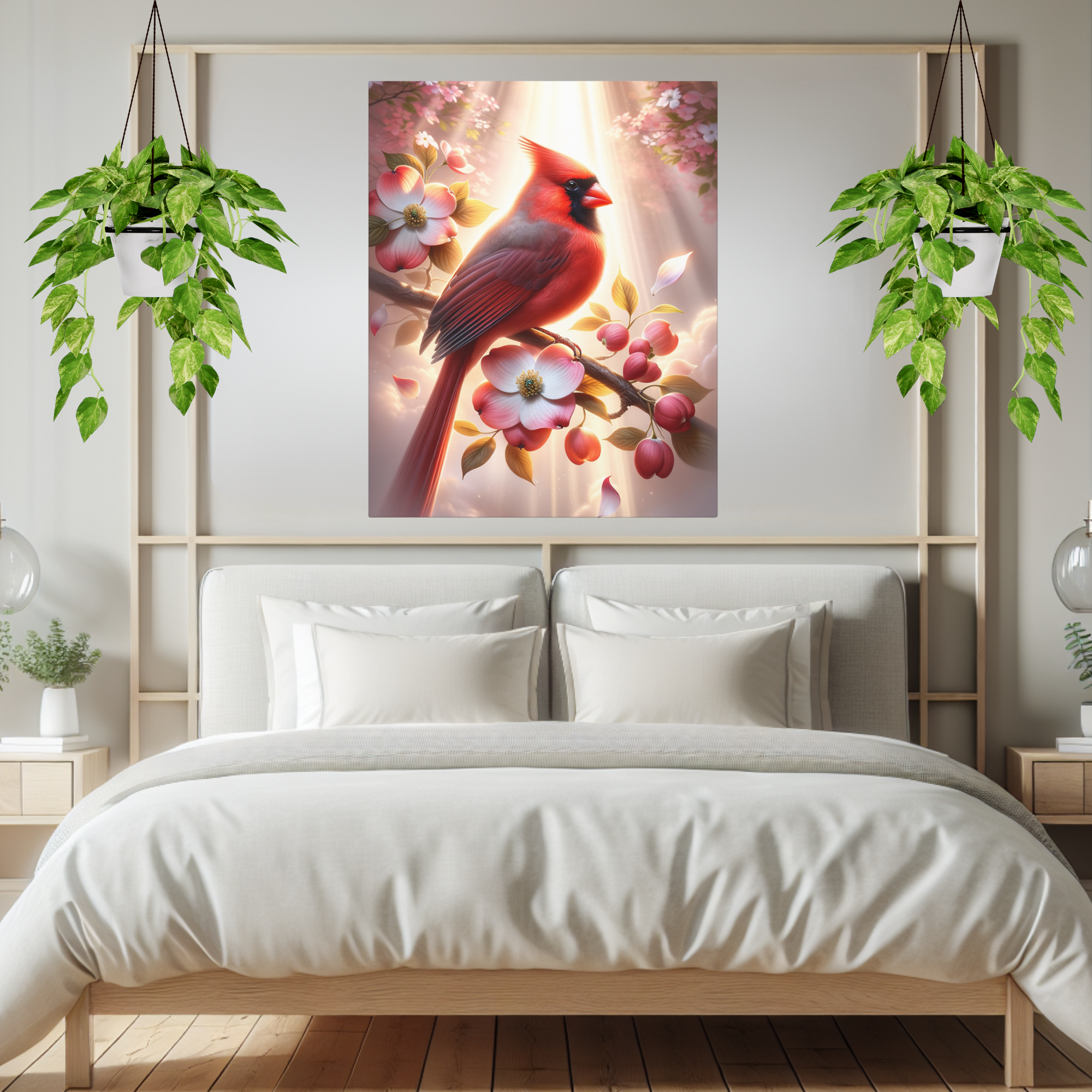 Cardinal Among Blossoms – Sympathy Wall Art