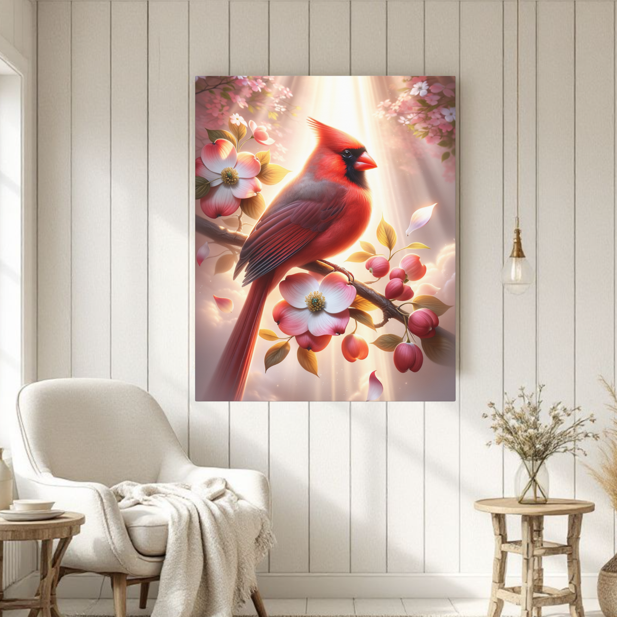 Cardinal Among Blossoms – Sympathy Wall Art