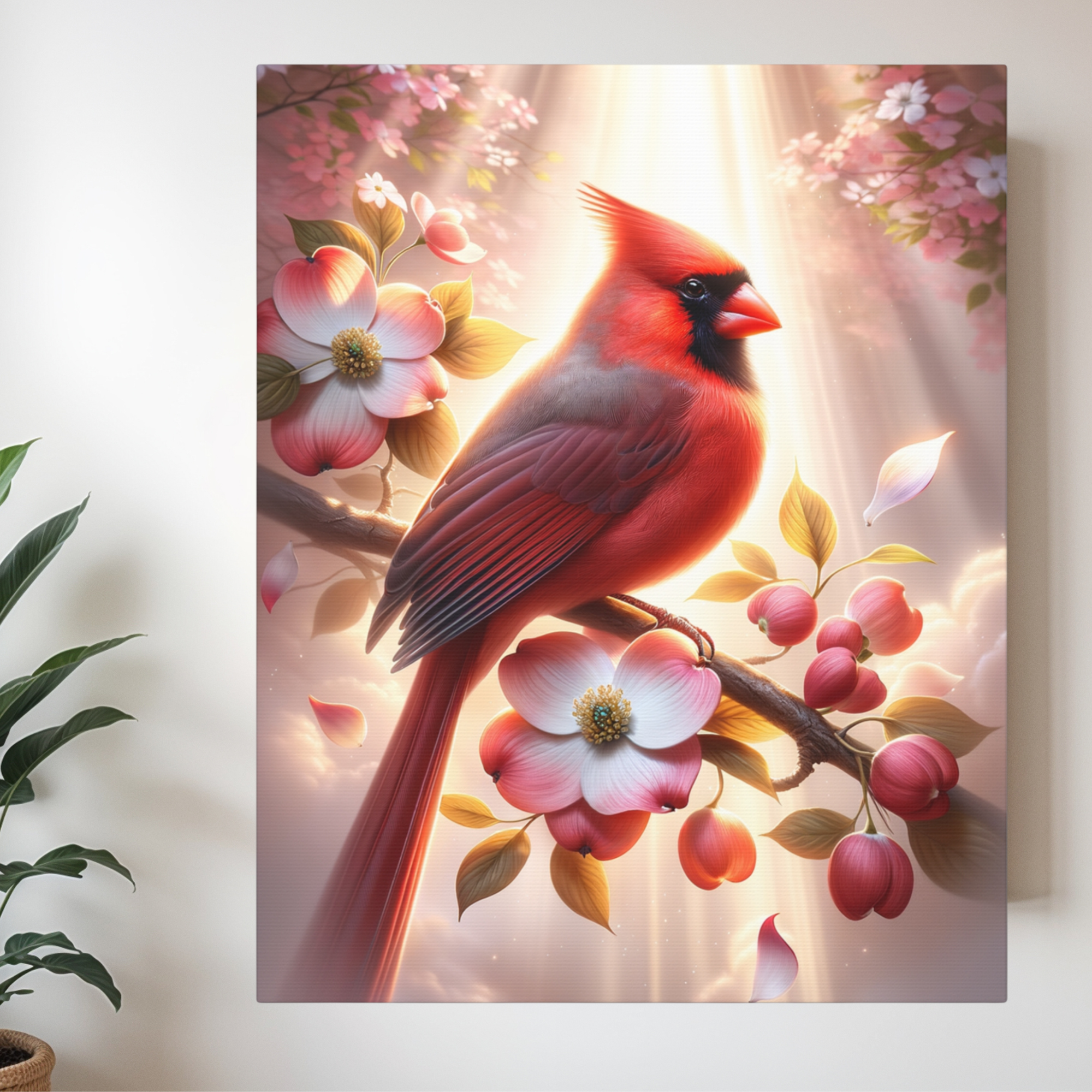 Cardinal Among Blossoms – Sympathy Wall Art