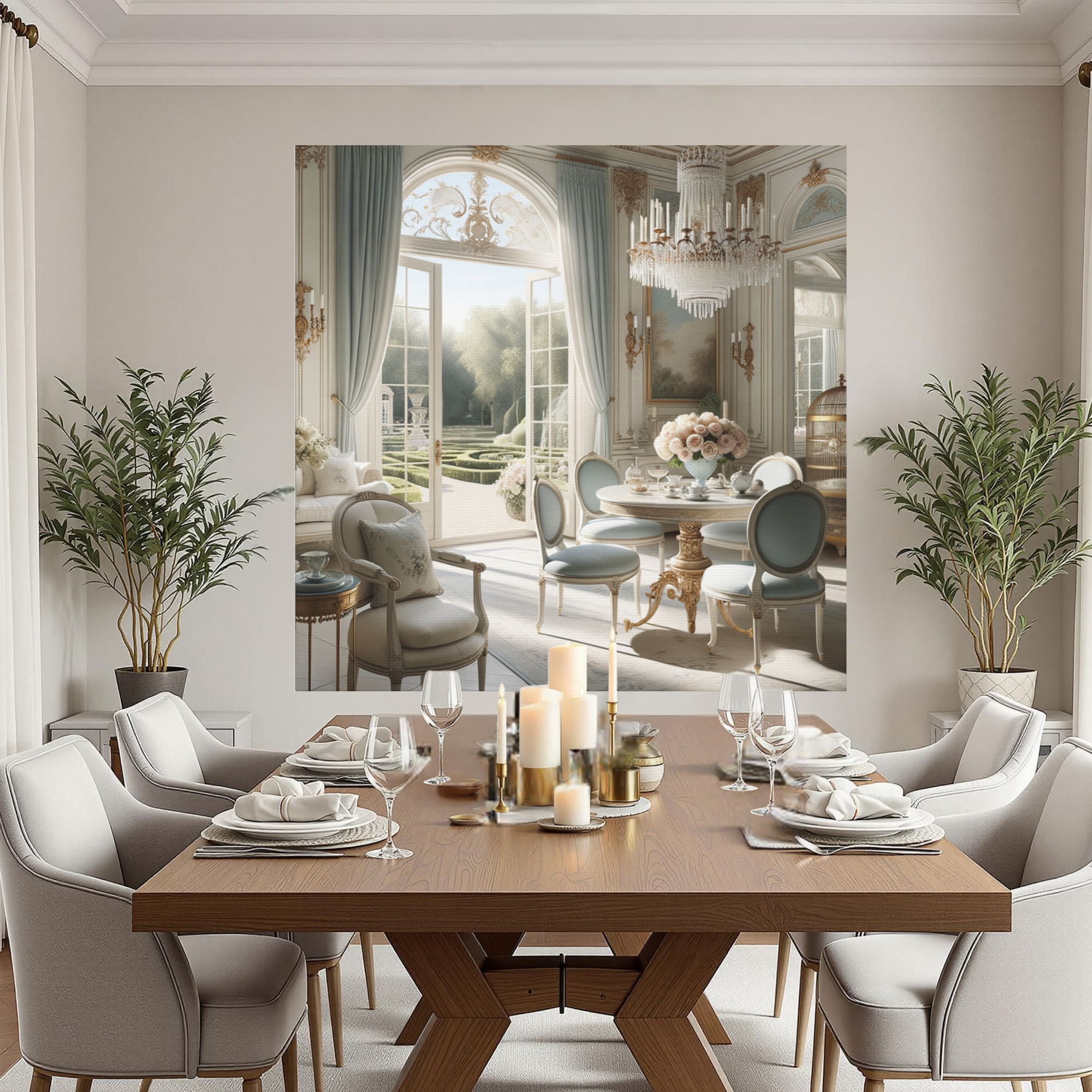 French Tea Room With Garden View – Parisian Wall Art