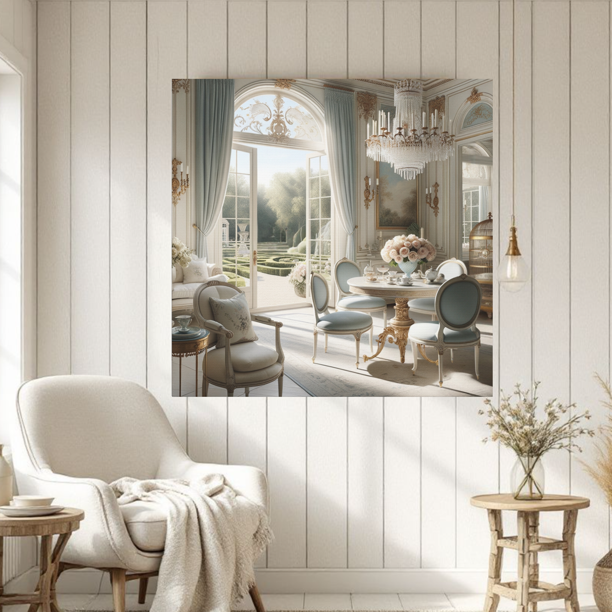 French Tea Room With Garden View – Parisian Wall Art