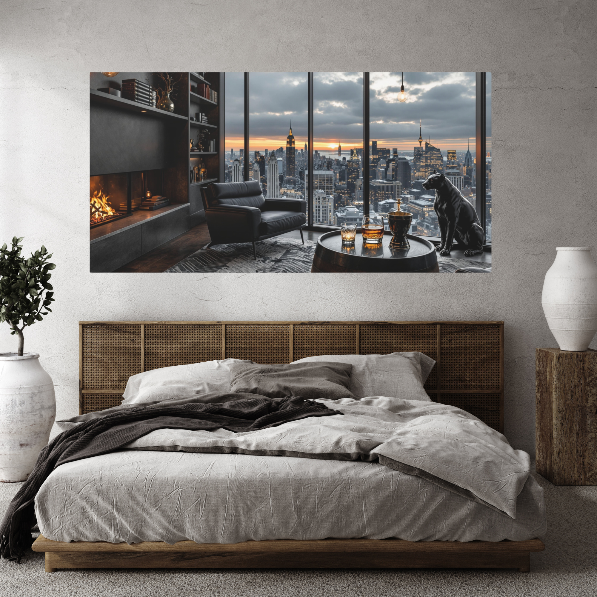 Luxury Penthouse With Empire View – NYC Skyline Wall Art