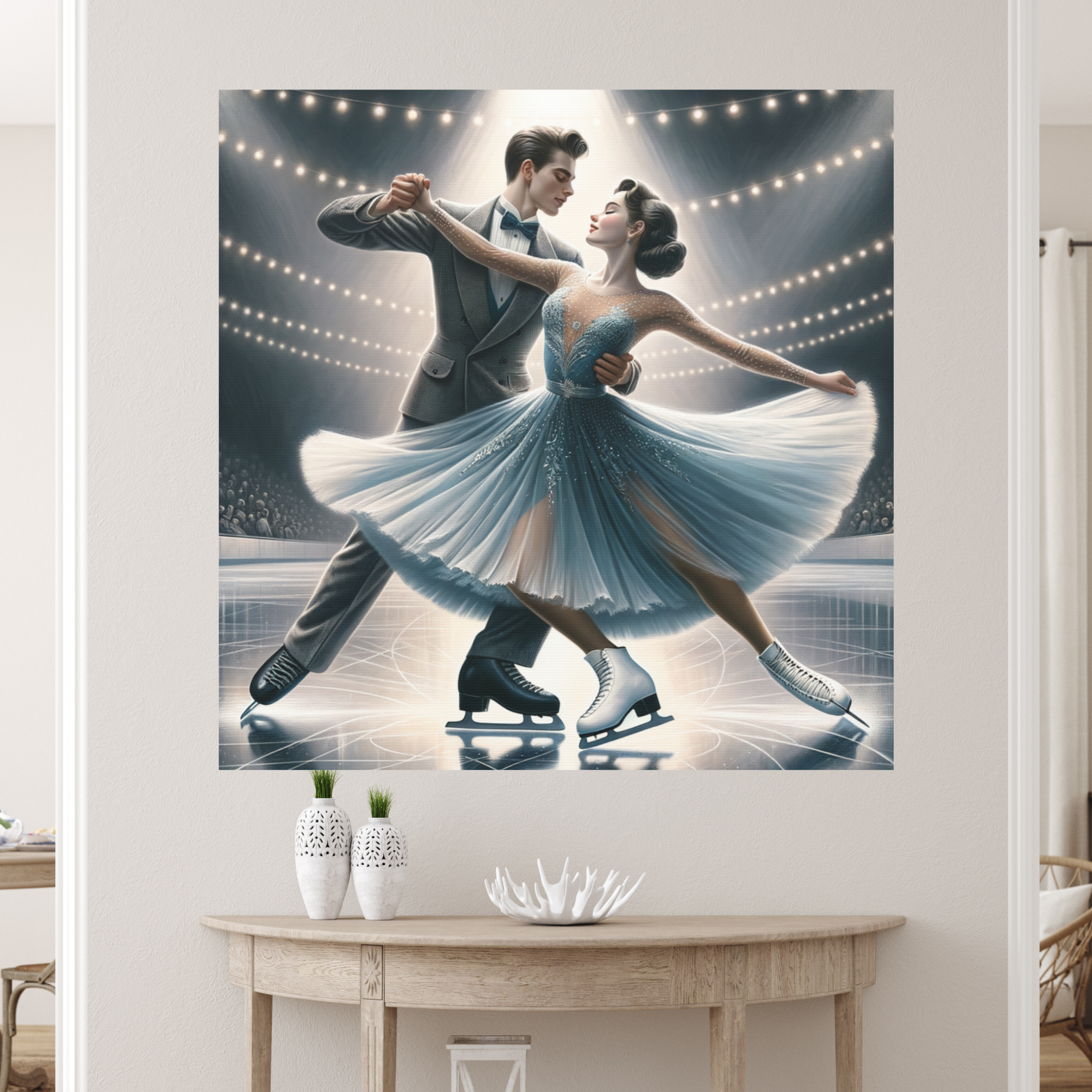 Vintage Ice Dance Under the Lights