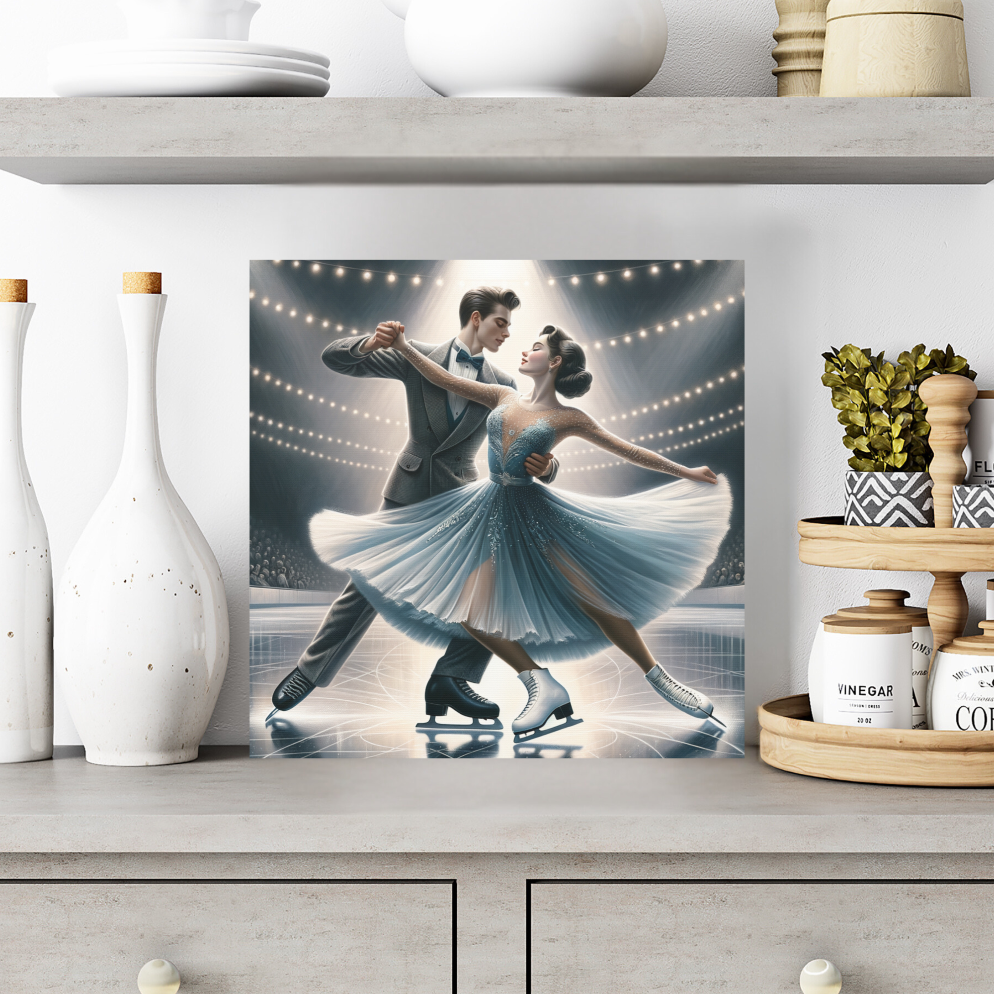 Vintage Ice Dance Under the Lights