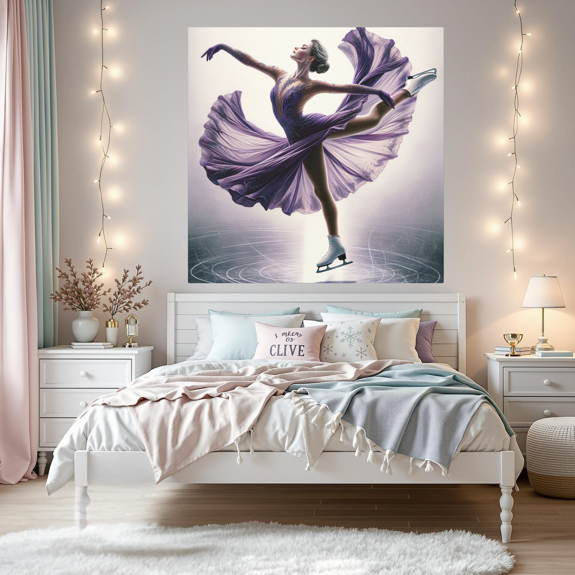 Ice Skater Grace in Lavender Motion