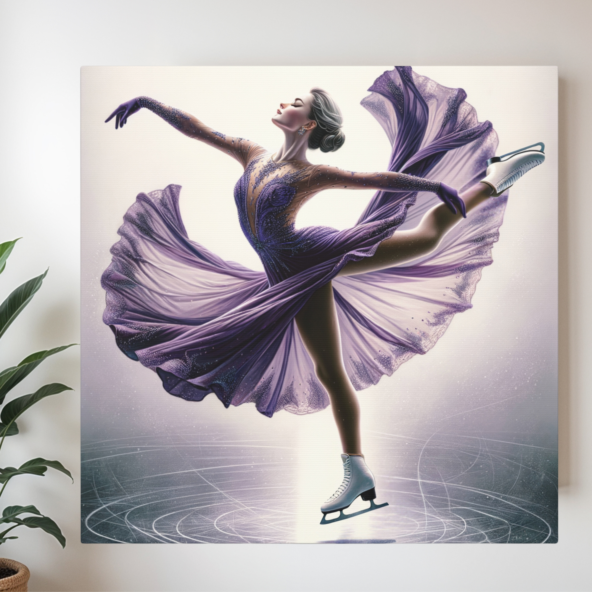 Ice Skater Grace in Lavender Motion