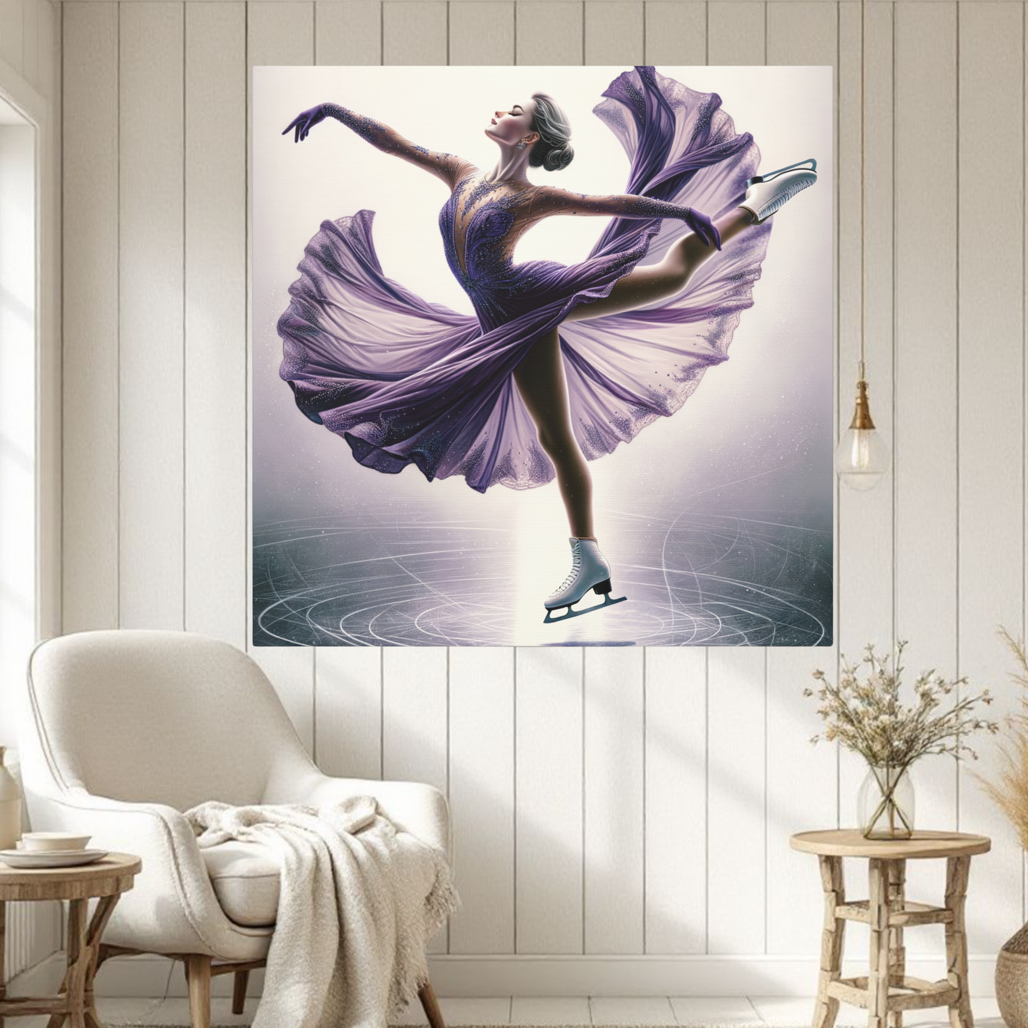 Ice Skater Grace in Lavender Motion