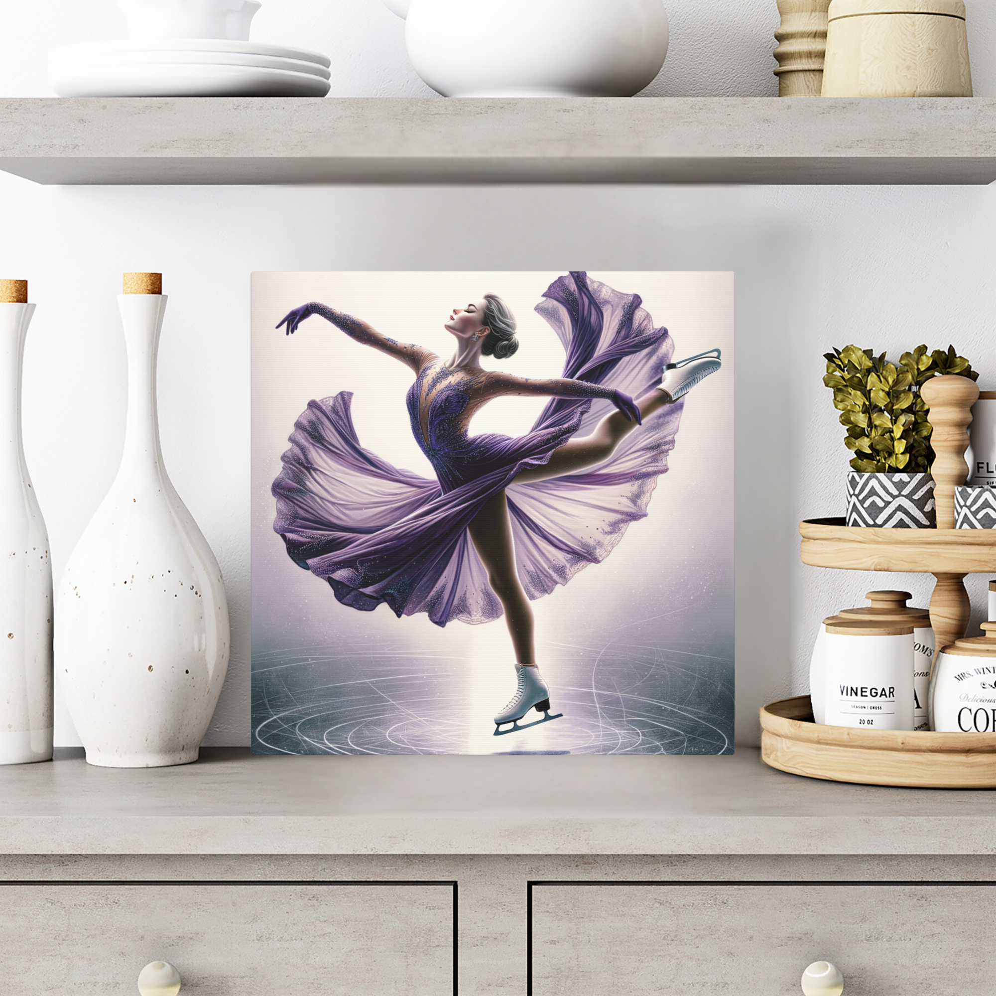 Ice Skater Grace in Lavender Motion