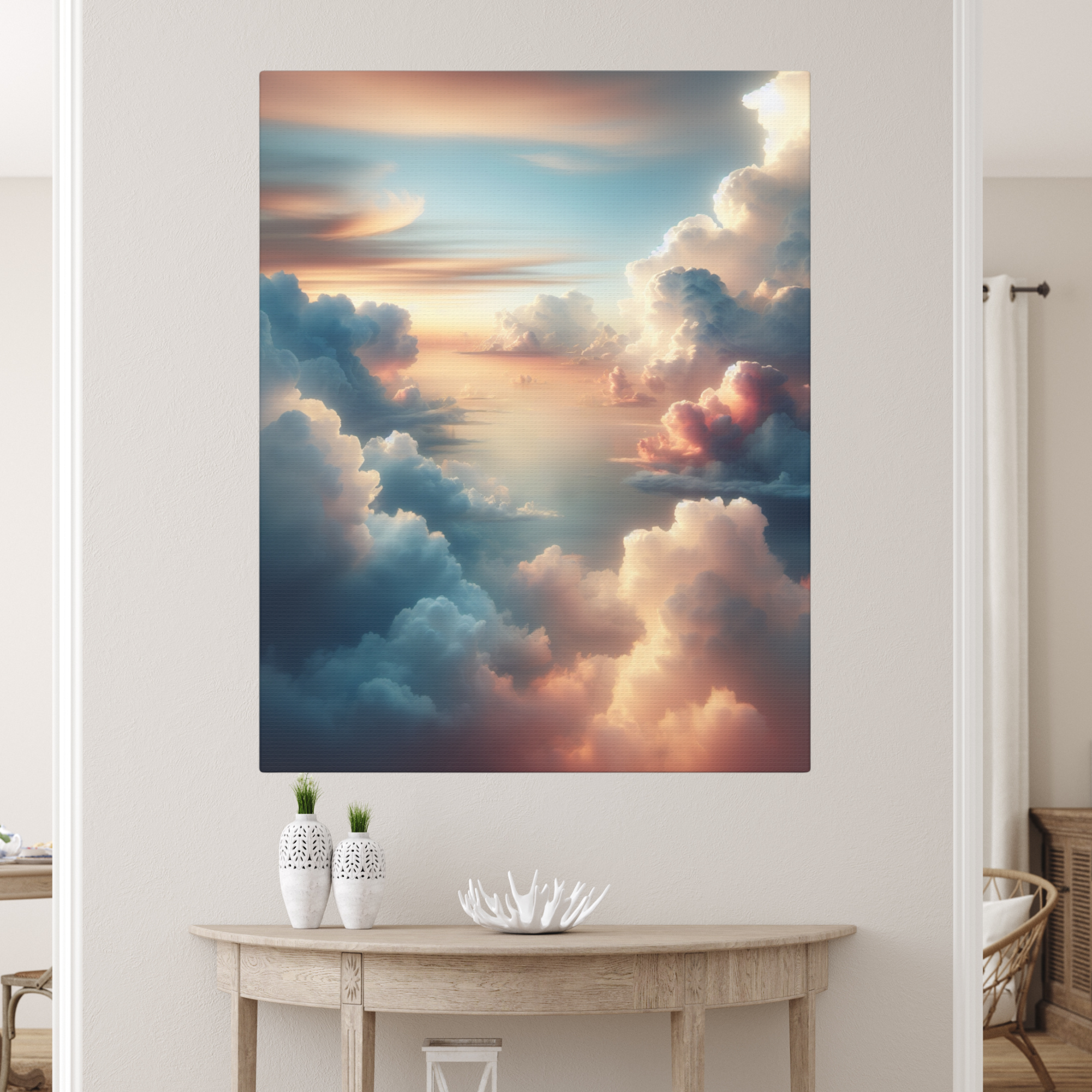 Heavenly Fluffy Clouds - Colorful Skies of Peace