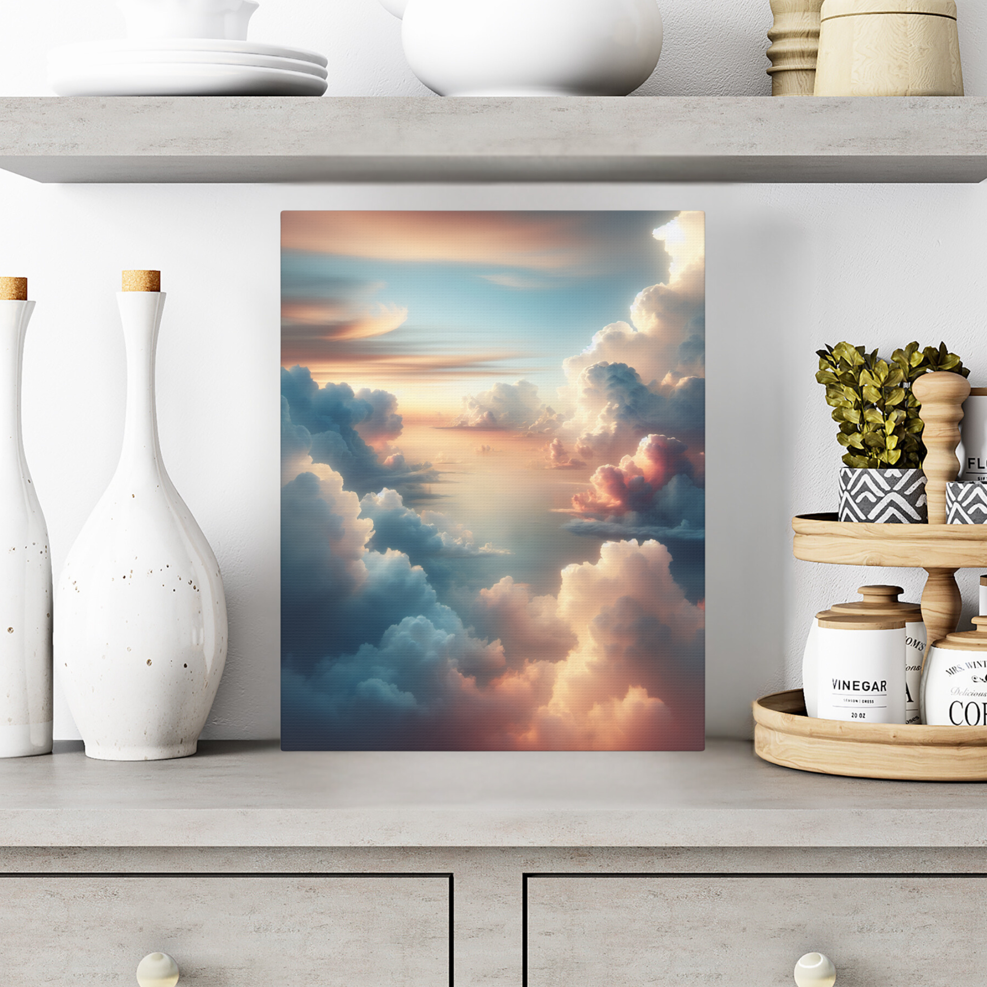 Heavenly Fluffy Clouds - Colorful Skies of Peace