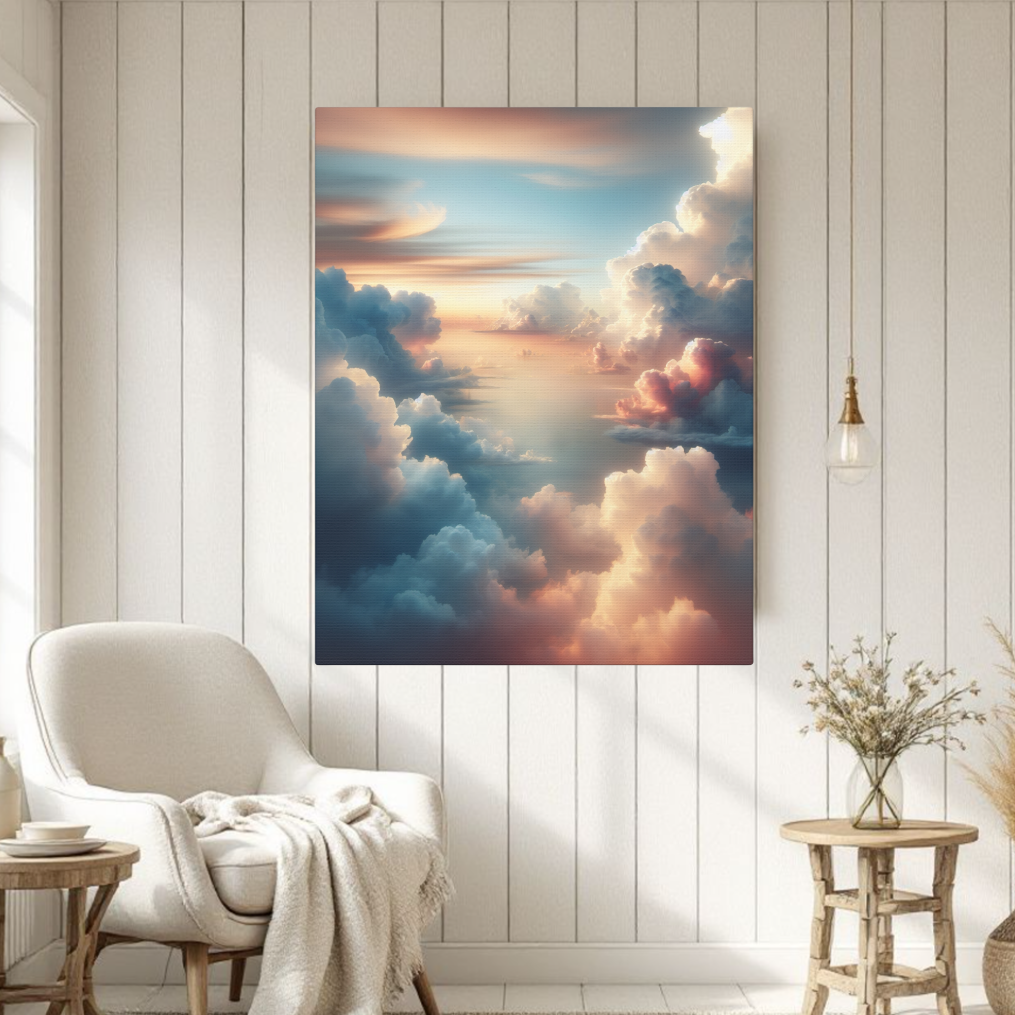 Heavenly Fluffy Clouds - Colorful Skies of Peace
