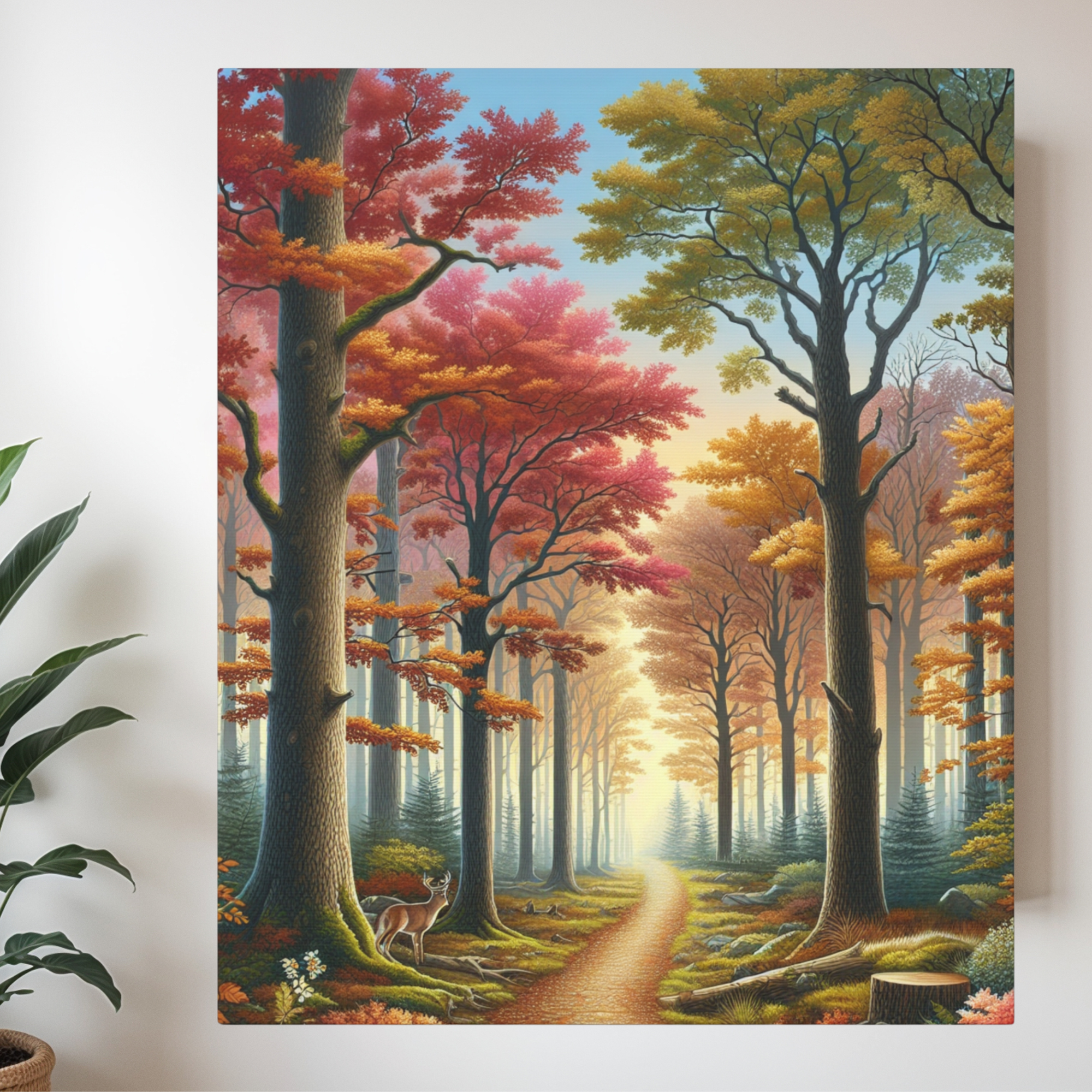 Golden Path Through Autumn – Forest Wall Art