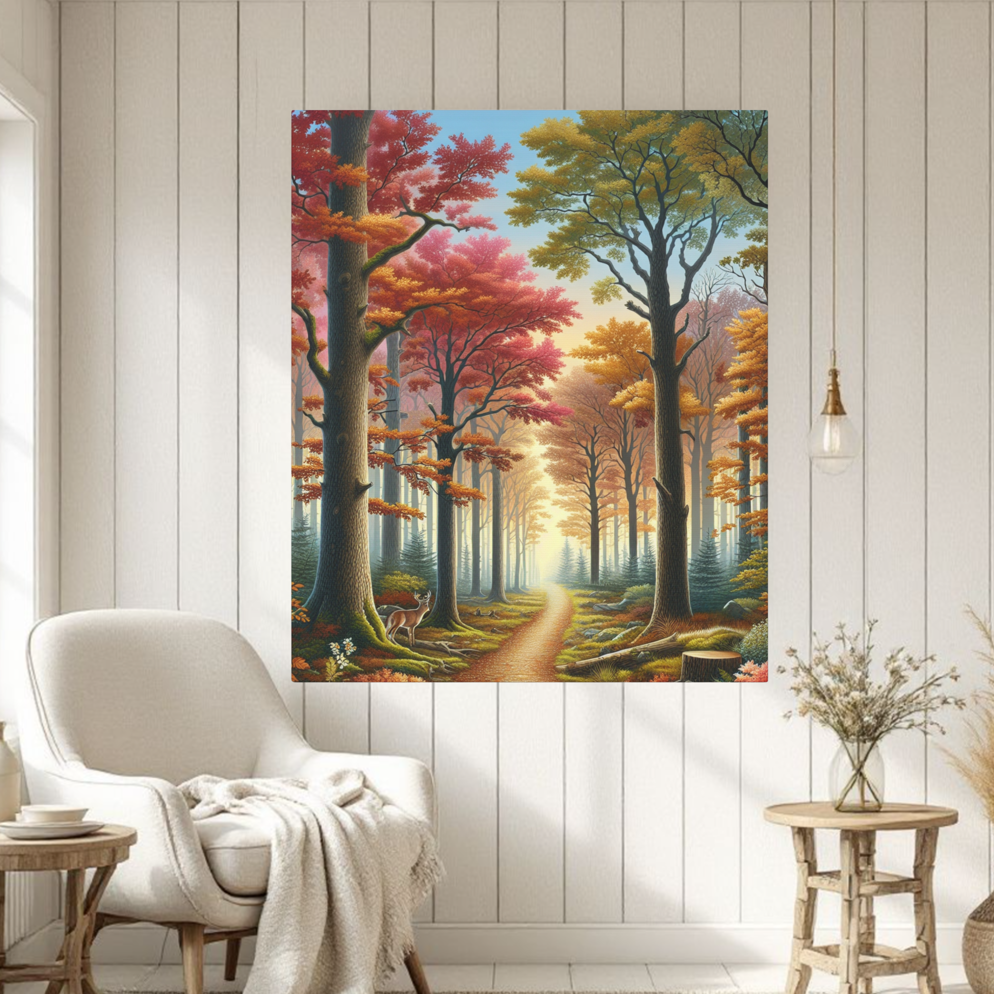 Golden Path Through Autumn – Forest Wall Art