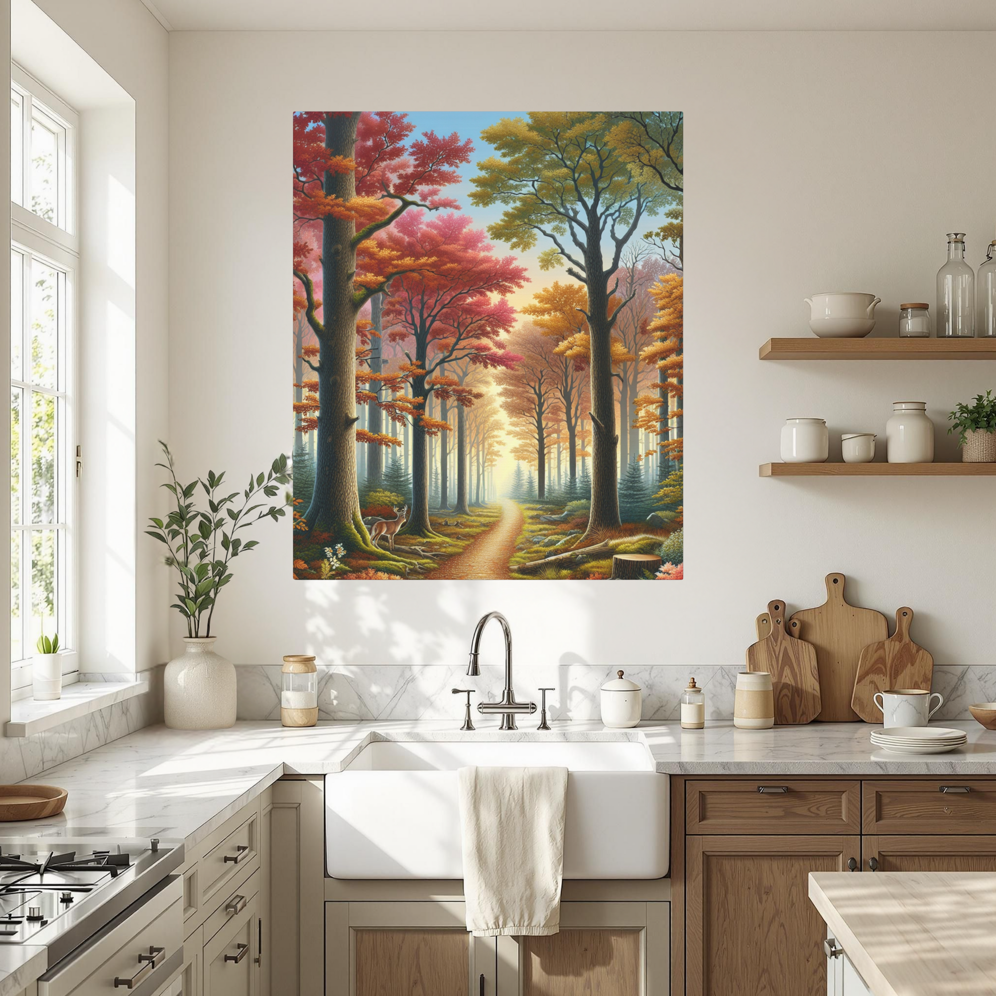 Golden Path Through Autumn – Forest Wall Art