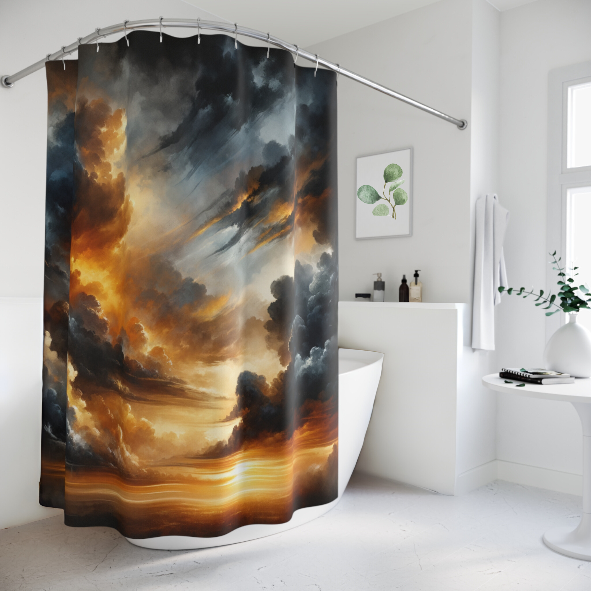 Sunset Stormscape – Dramatic Sky Cloud Shower Curtain
