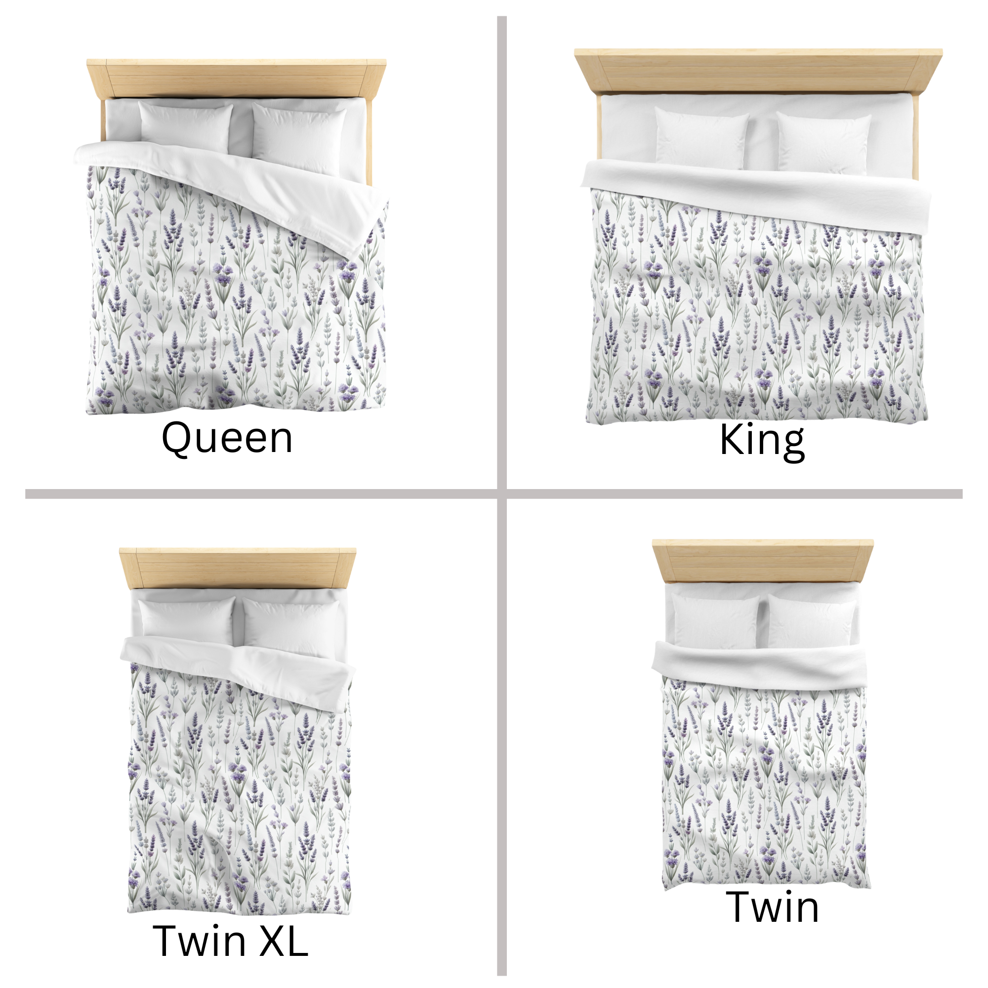 Lavender Meadow Botanicals – Lavender Floral Duvet Cover