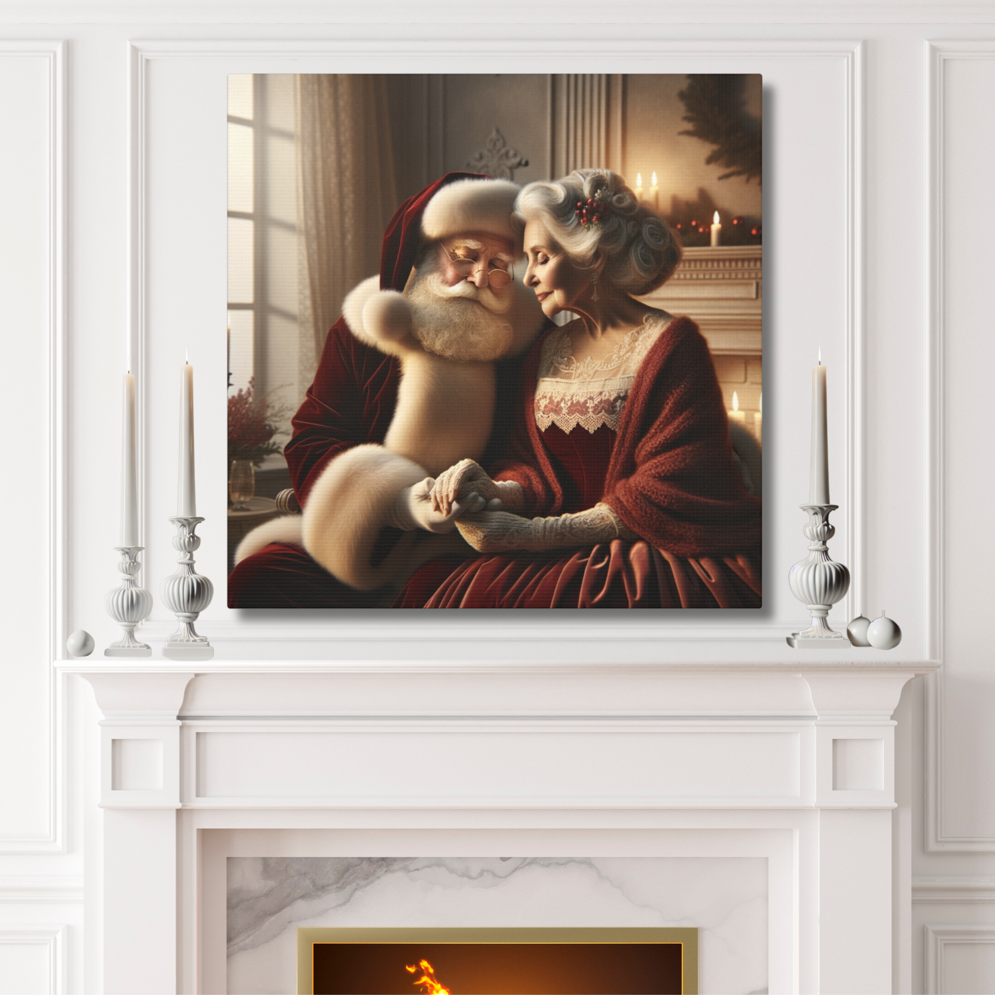 Santa and Mrs. Claus Wall Art – Vintage Christmas Romance