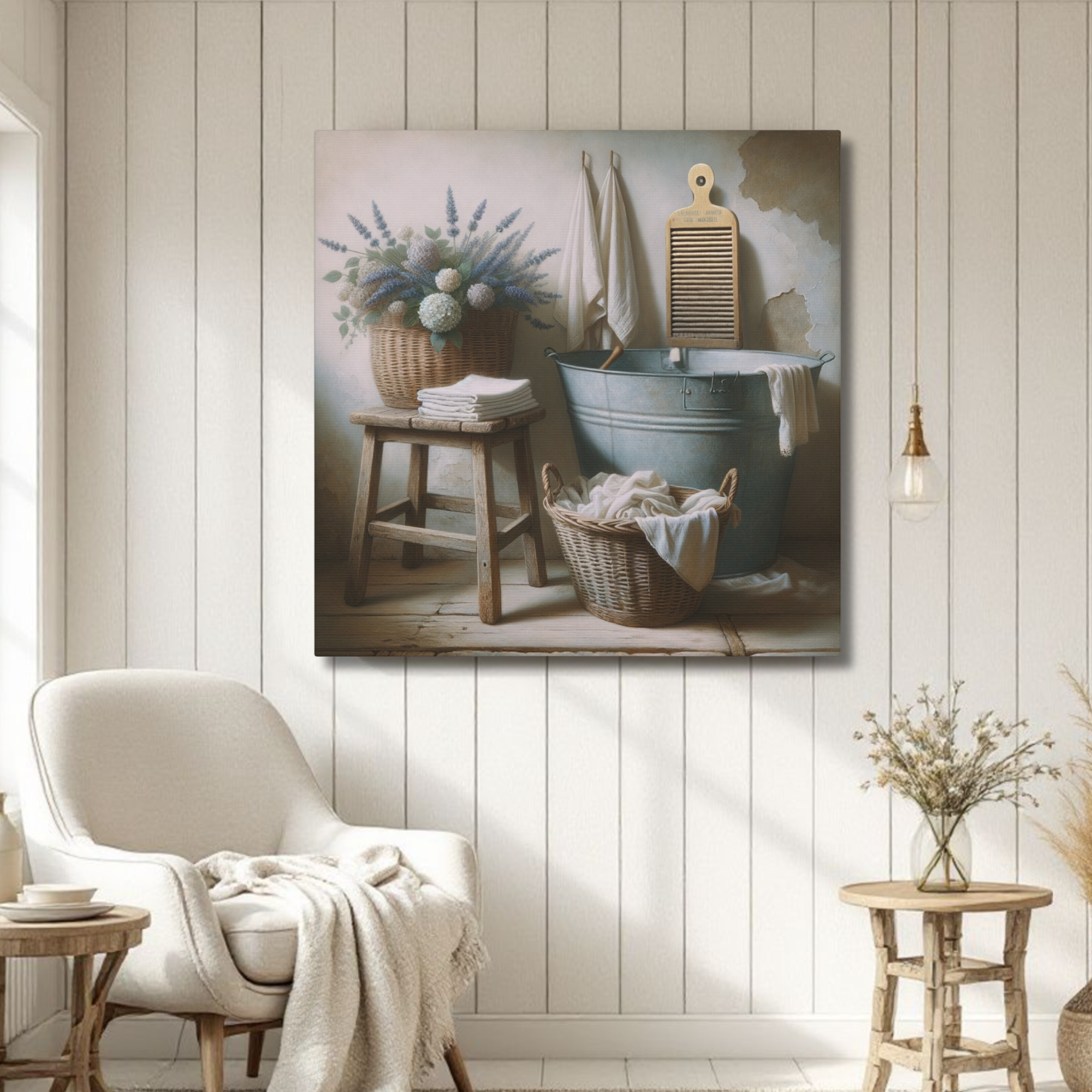 Vintage Laundry Room Wall Art – Farmhouse Wash Day Décor