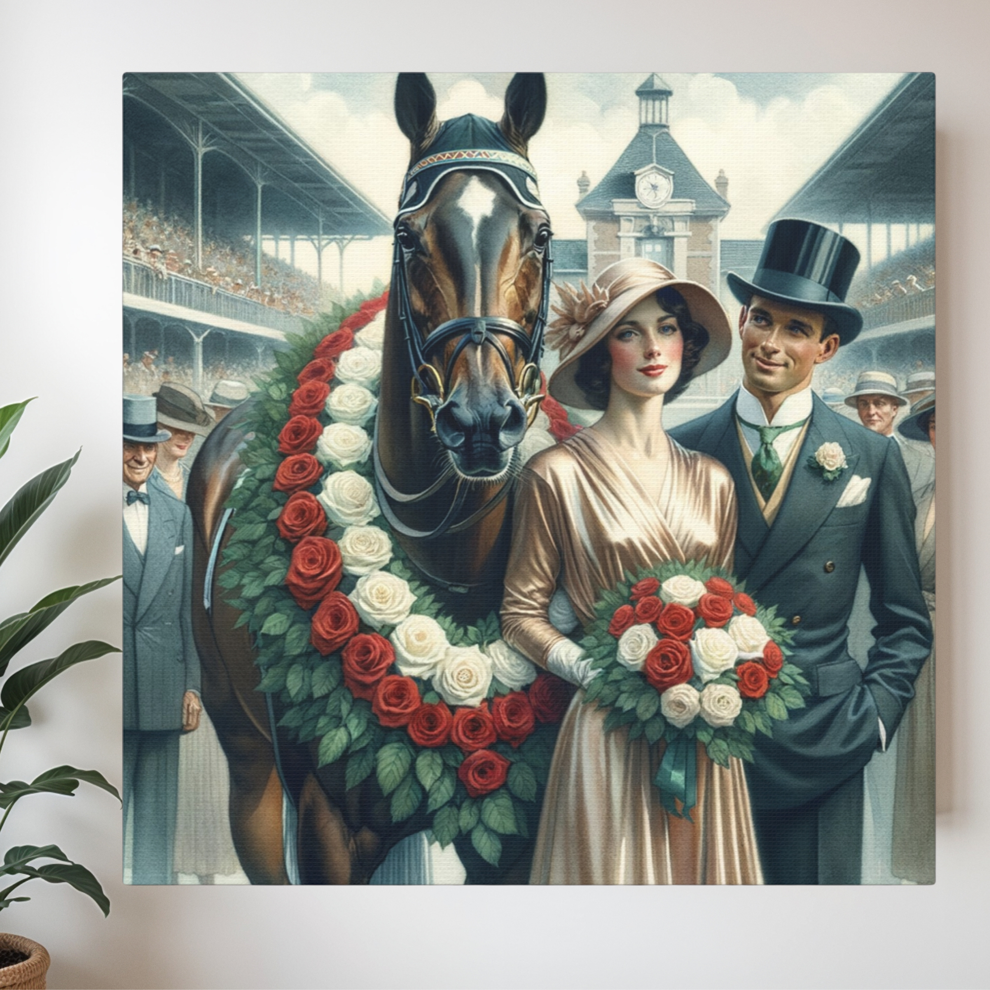 Vintage Winner’s Circle – Elegant Horse Racing Wall Art