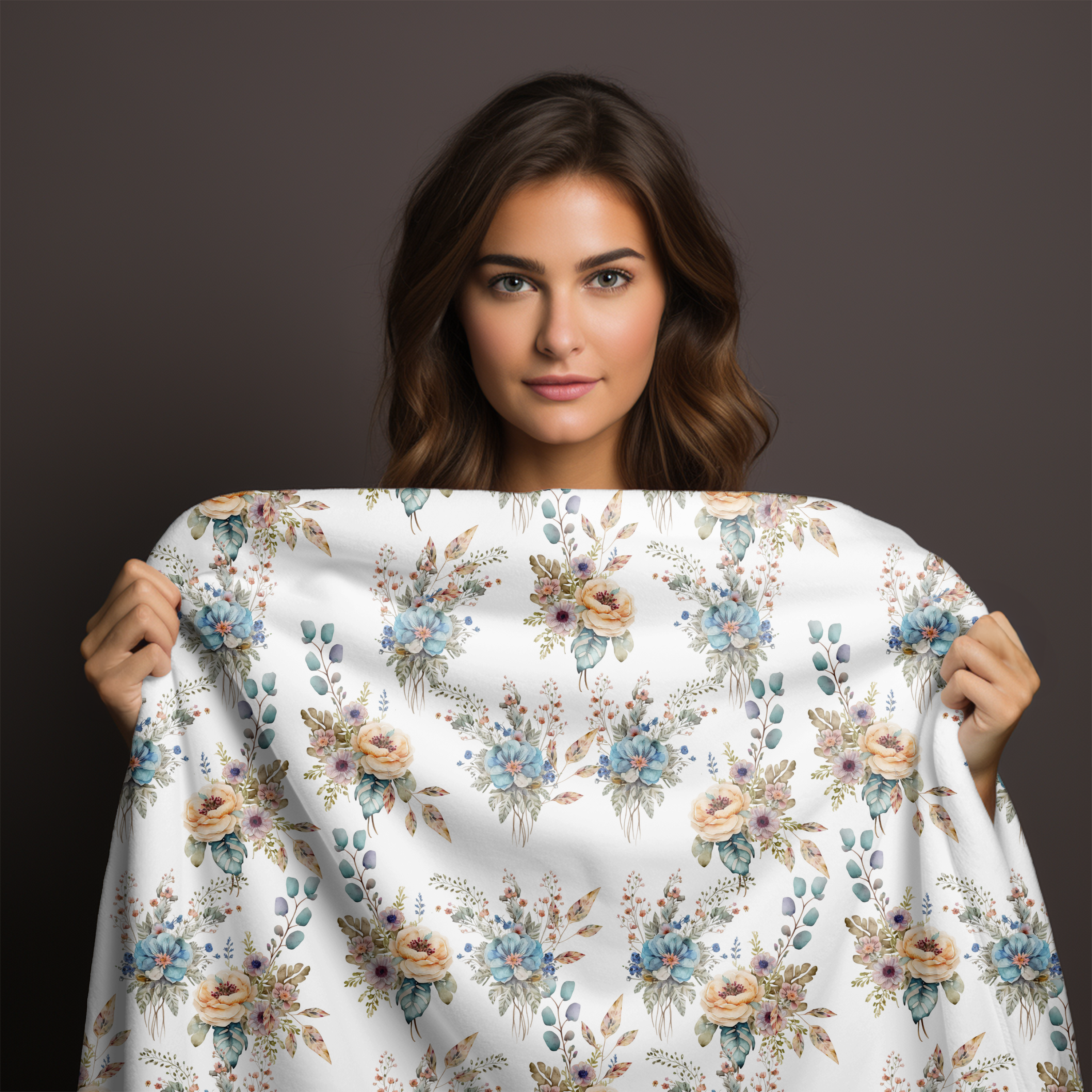 Pastel Boho Blossoms – Romantic Cottagecore Velveteen Blanket