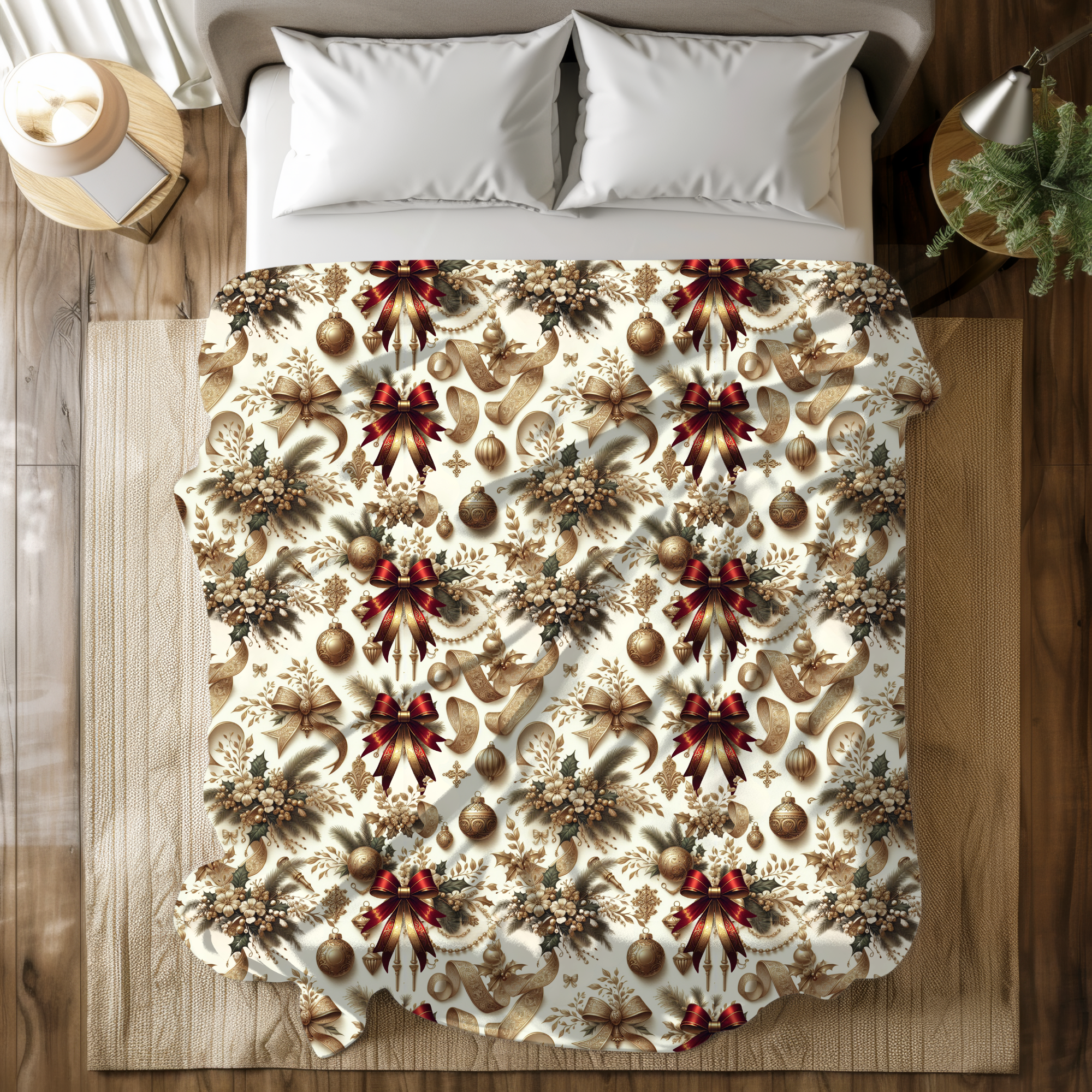Victorian Christmas Duvet Cover – Elegant Holiday Bedding