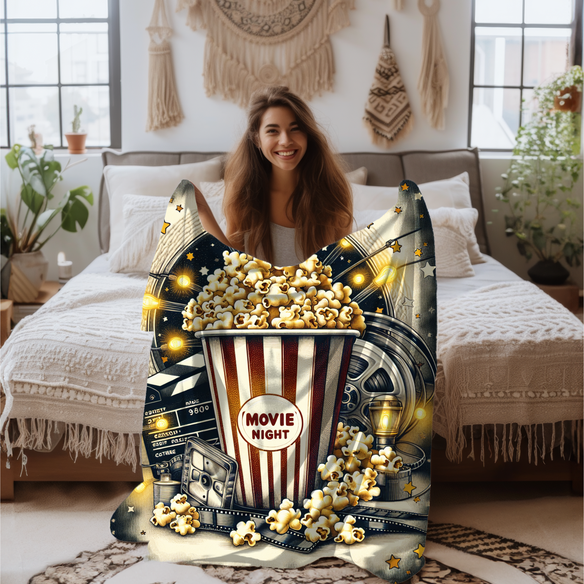 Movie Night Popcorn – Cozy Sherpa Blanket
