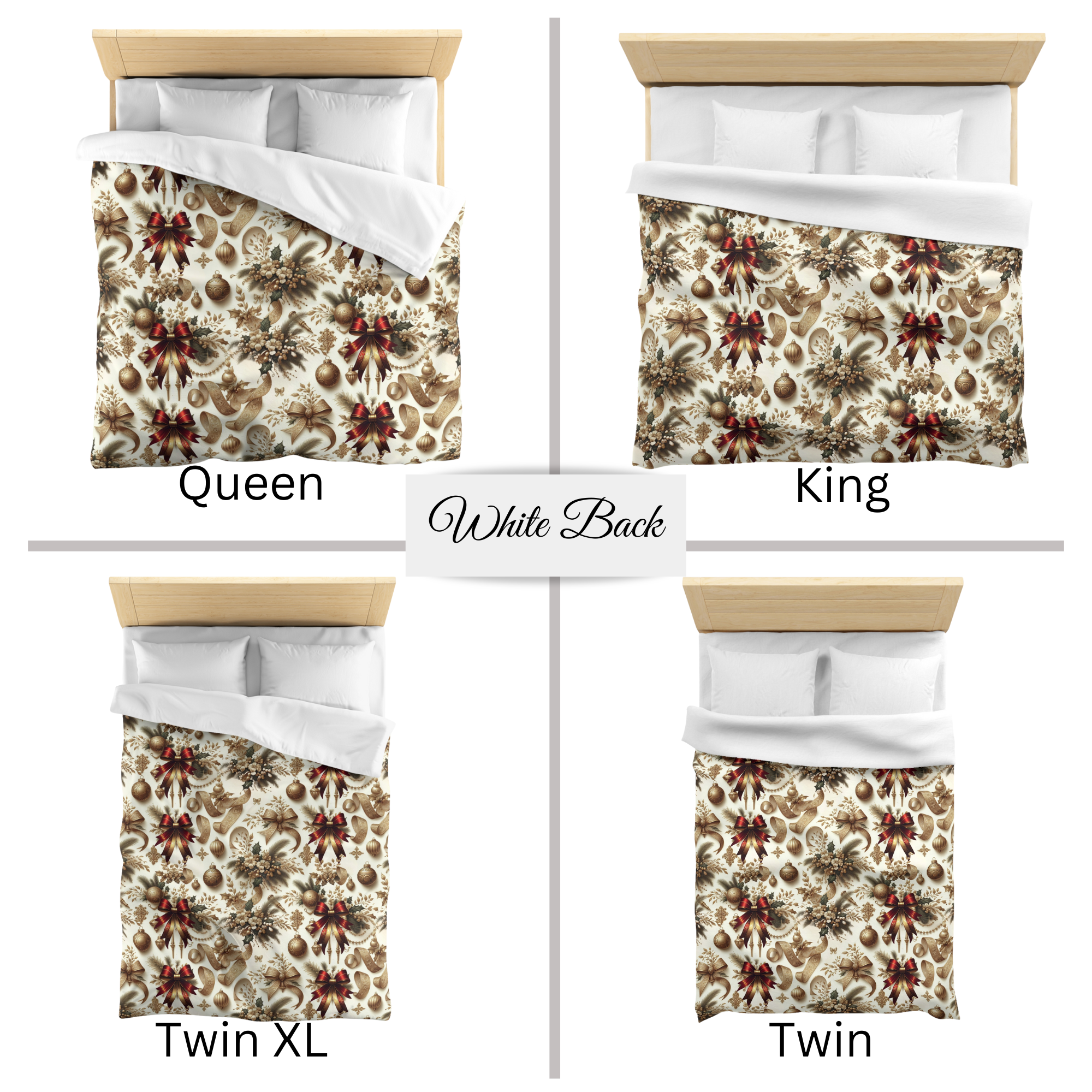 Victorian Christmas Duvet Cover – Elegant Holiday Bedding