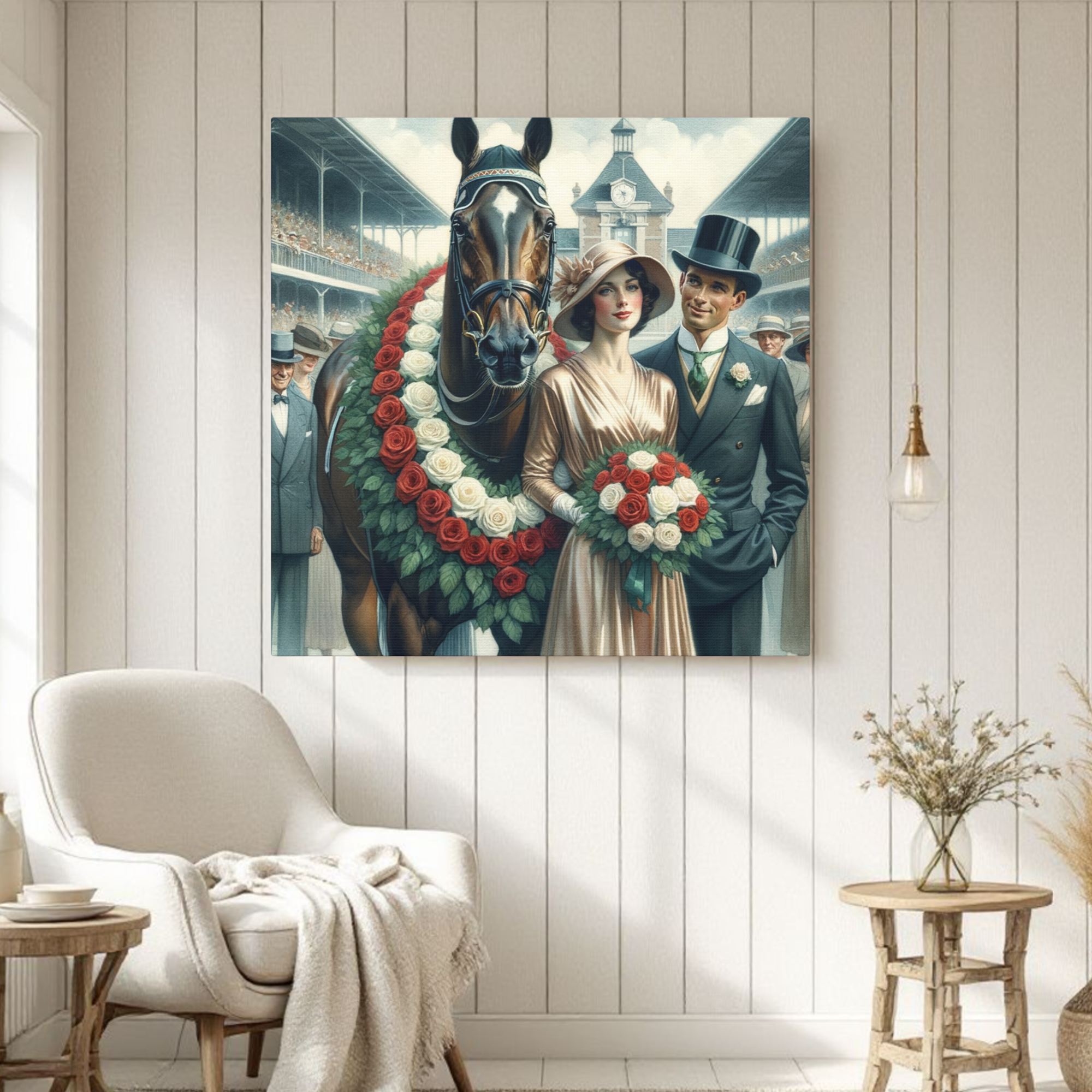 Vintage Winner’s Circle – Elegant Horse Racing Wall Art