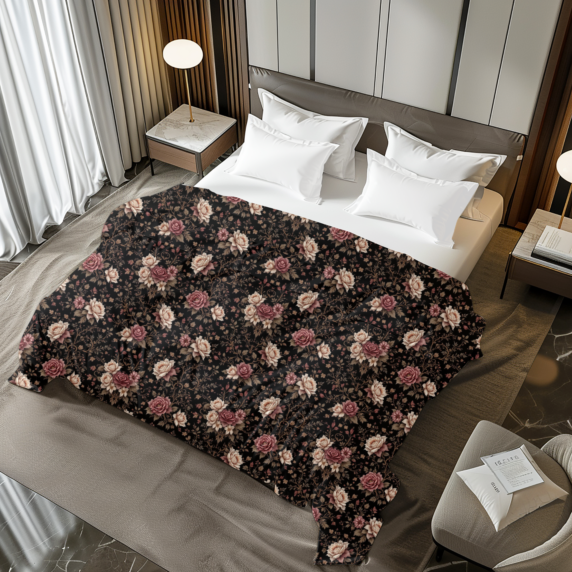 Vintage Rose Duvet Cover – Romantic Victorian Floral Bedding