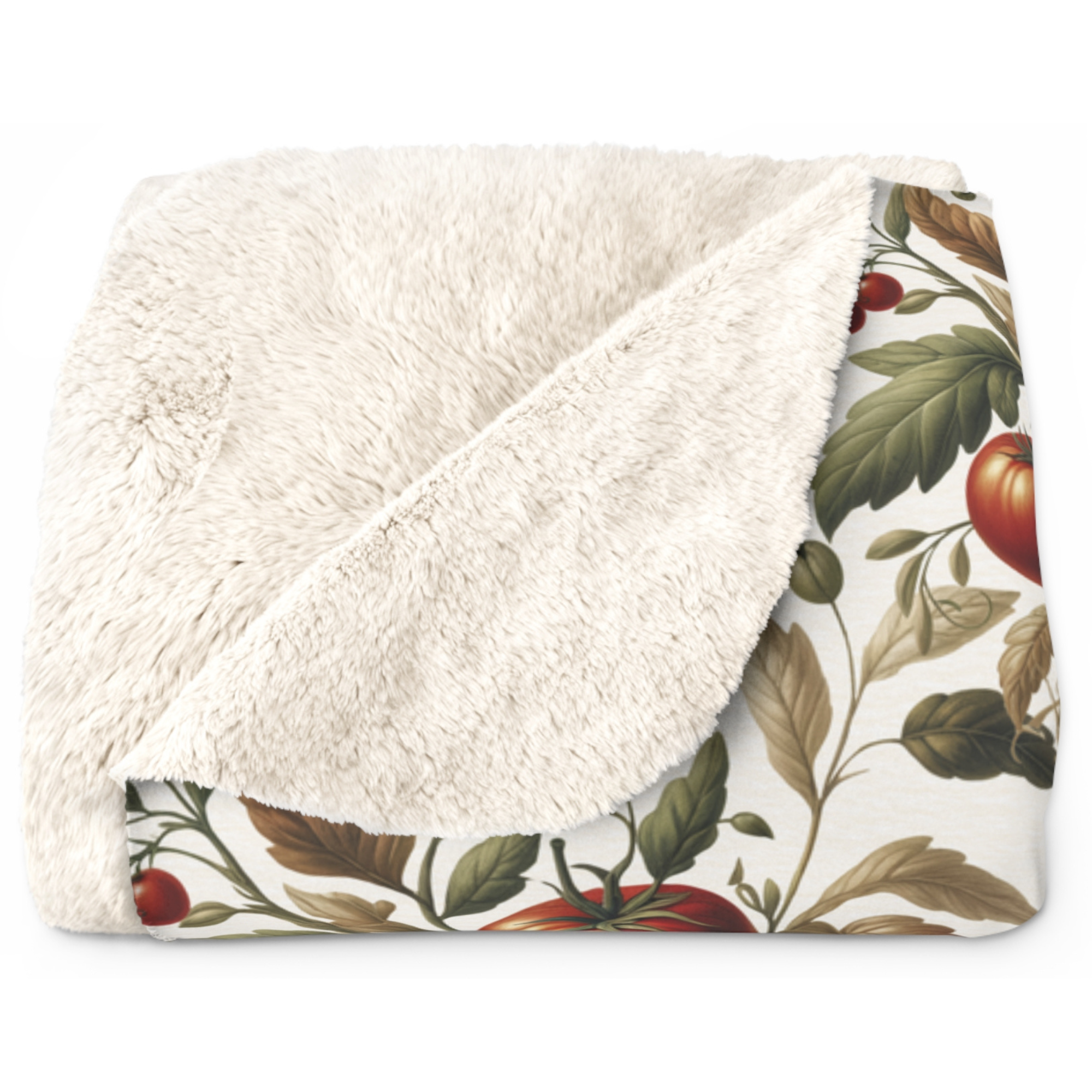 Nonnas Tomato Patch Blanket – Vintage Italian Sherpa Throw