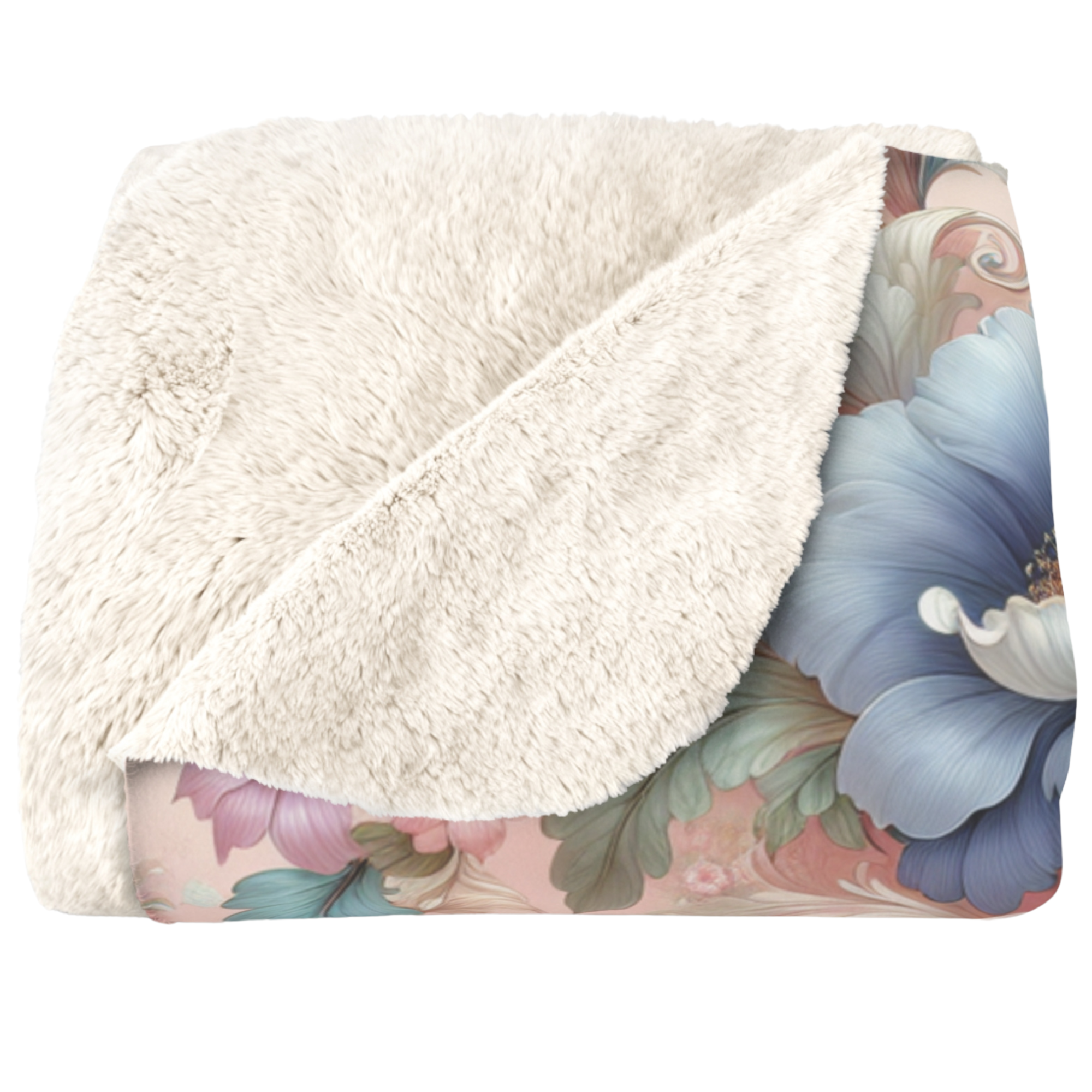 Victorian Rose Bouquet – Romantic Sherpa Floral Blanket