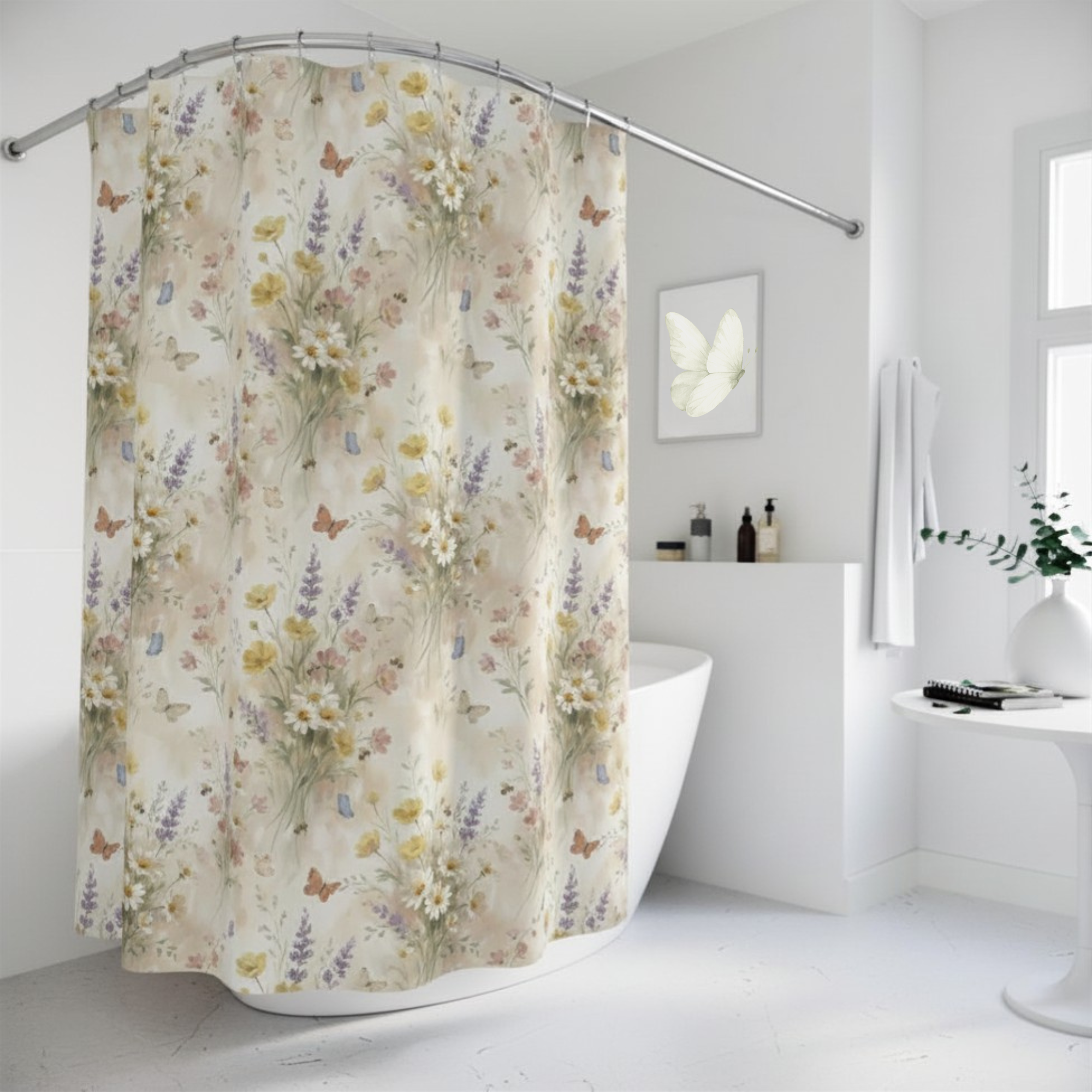 Cottage Wildflower Shower Curtain