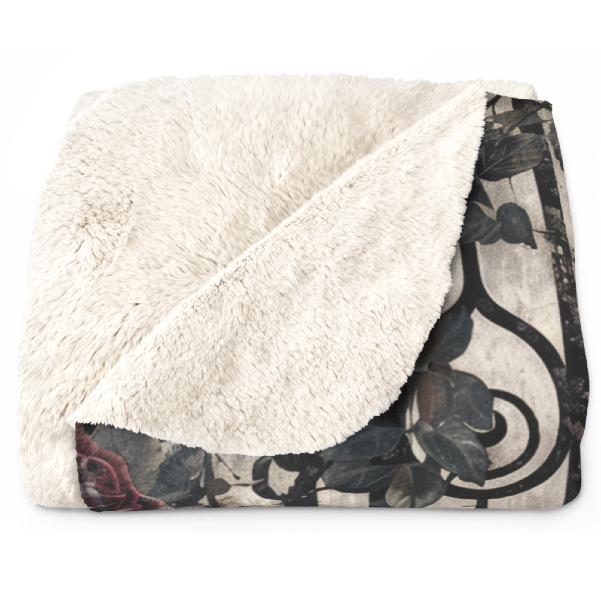 Victorian Gothic Garden – Sherpa Throw Blanket