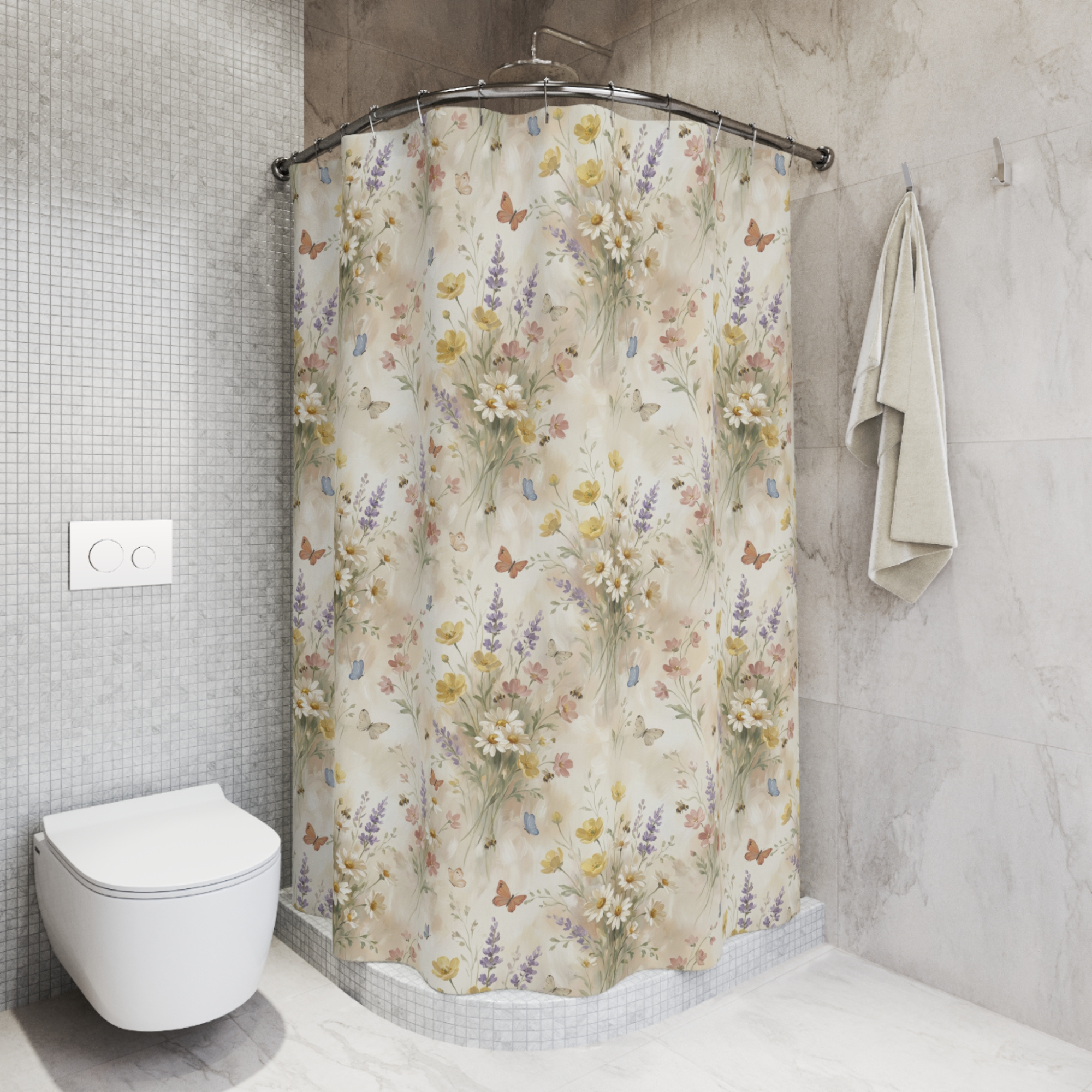 Cottage Wildflower Shower Curtain