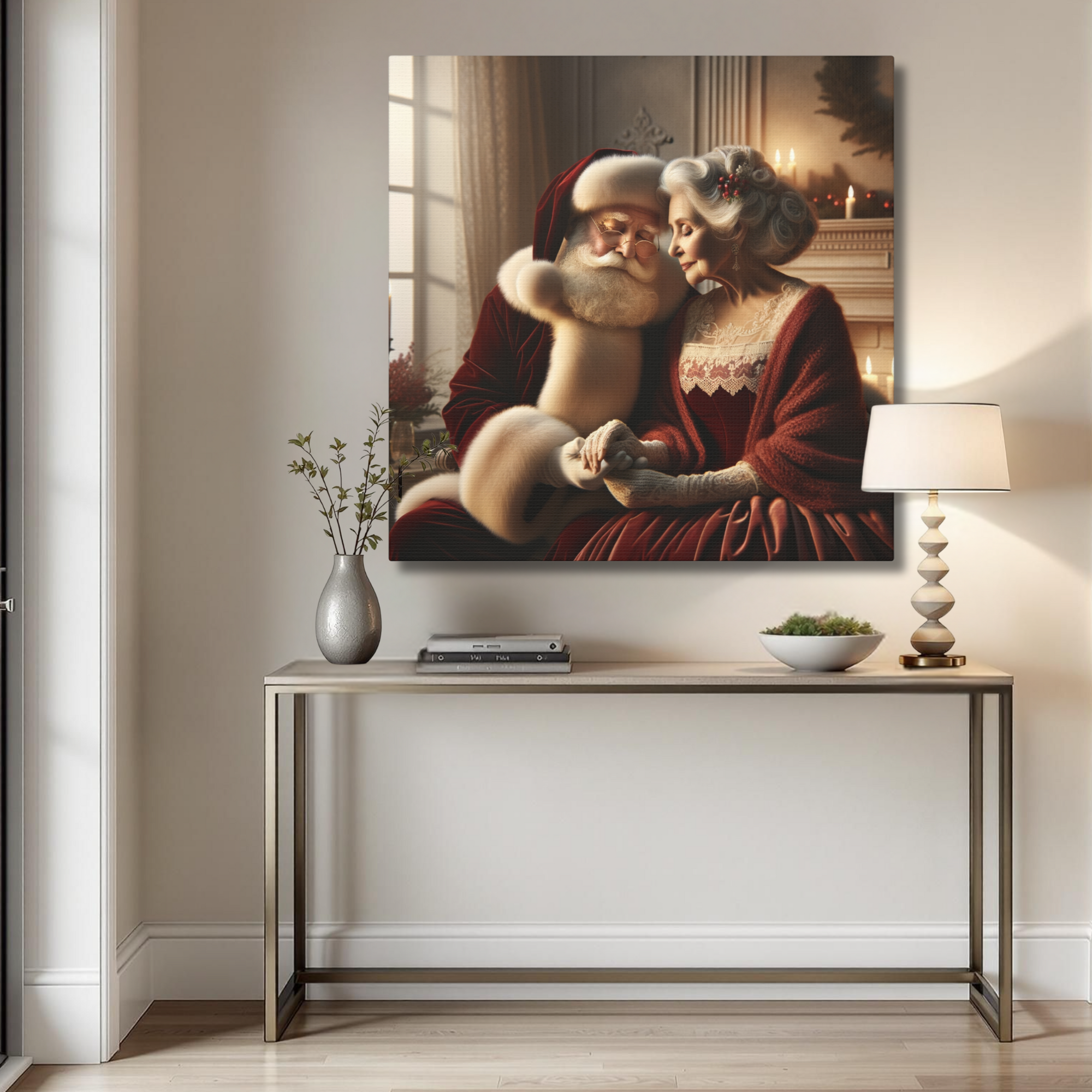 Santa and Mrs. Claus Wall Art – Vintage Christmas Romance