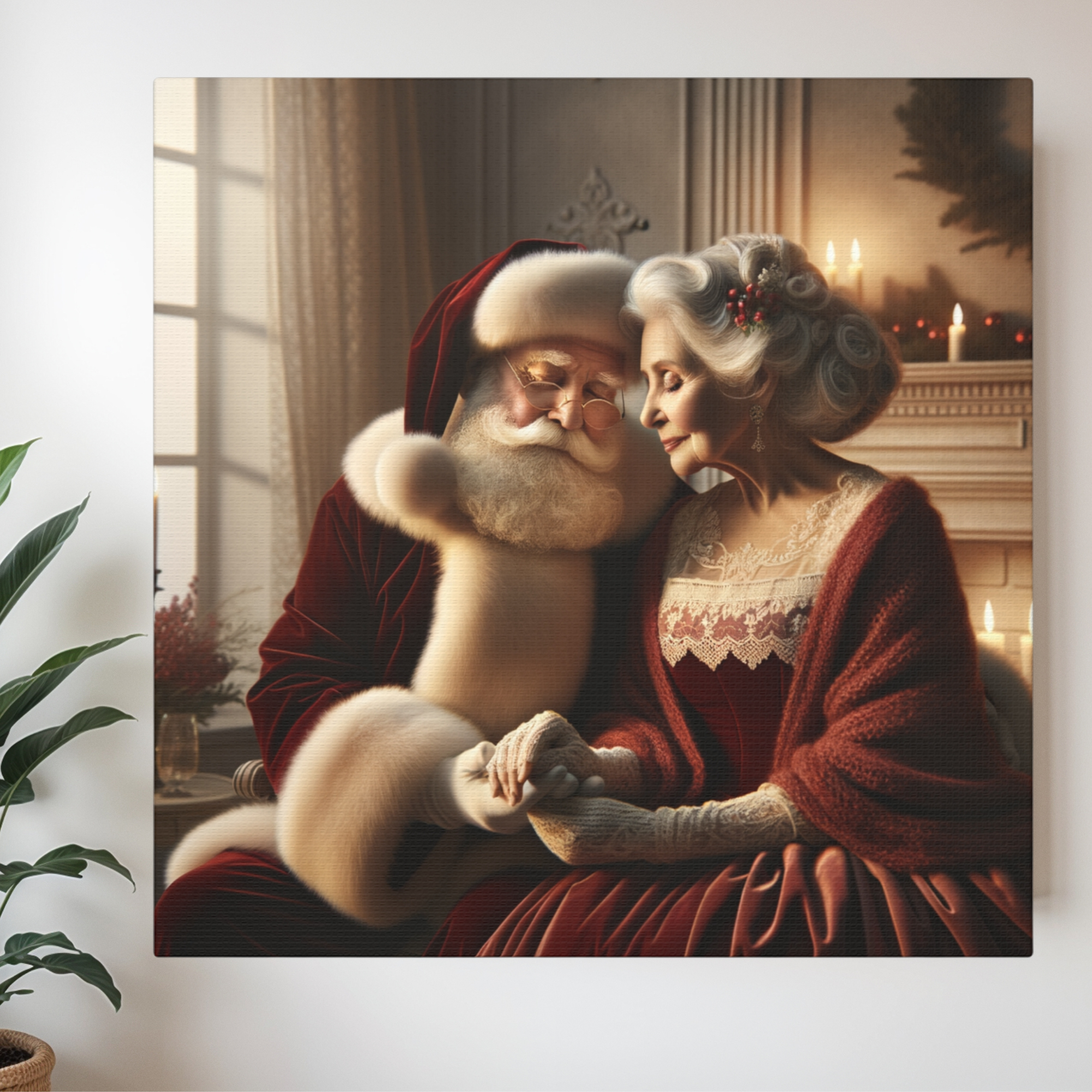 Santa and Mrs. Claus Wall Art – Vintage Christmas Romance