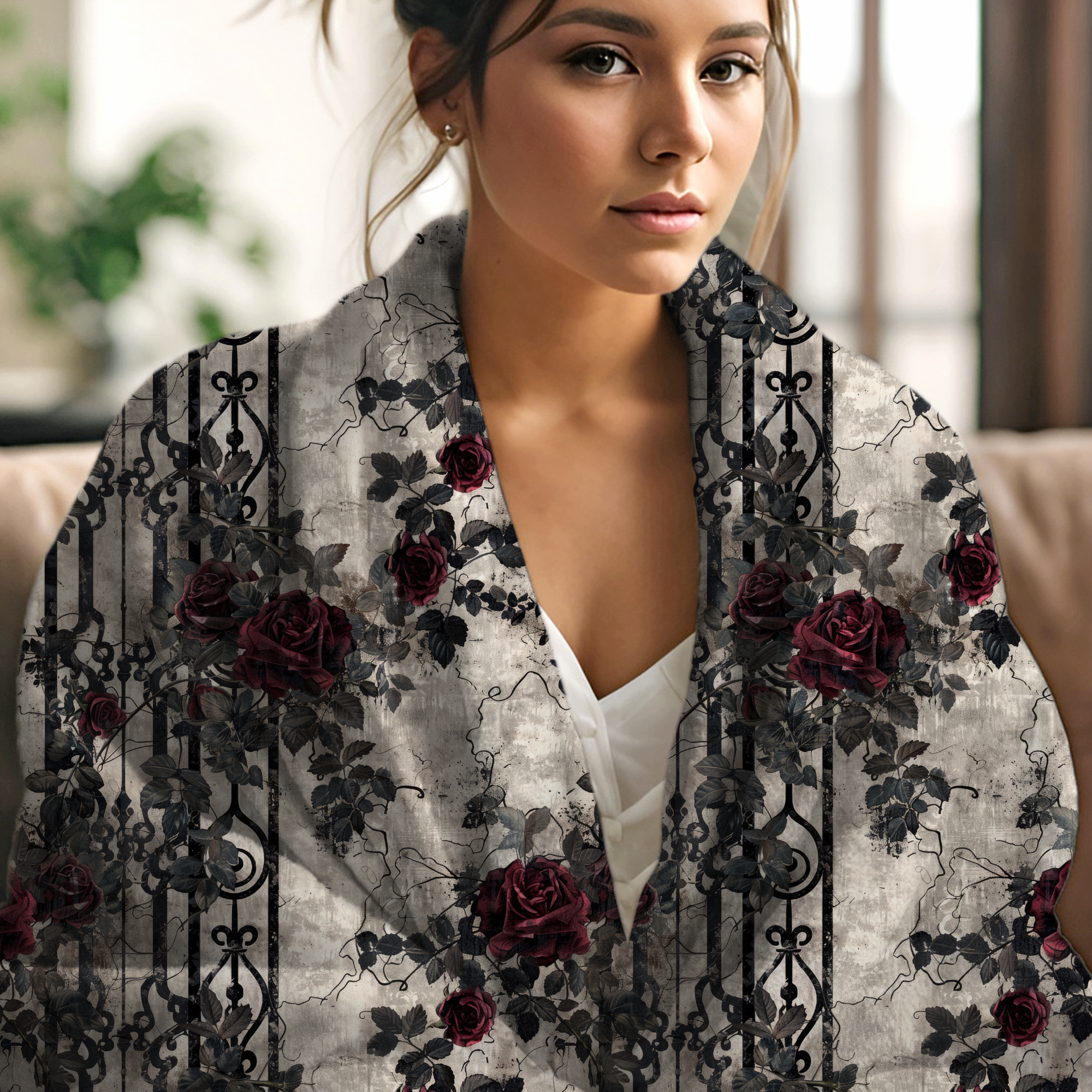 Victorian Gothic Garden – Minky Throw Blanket