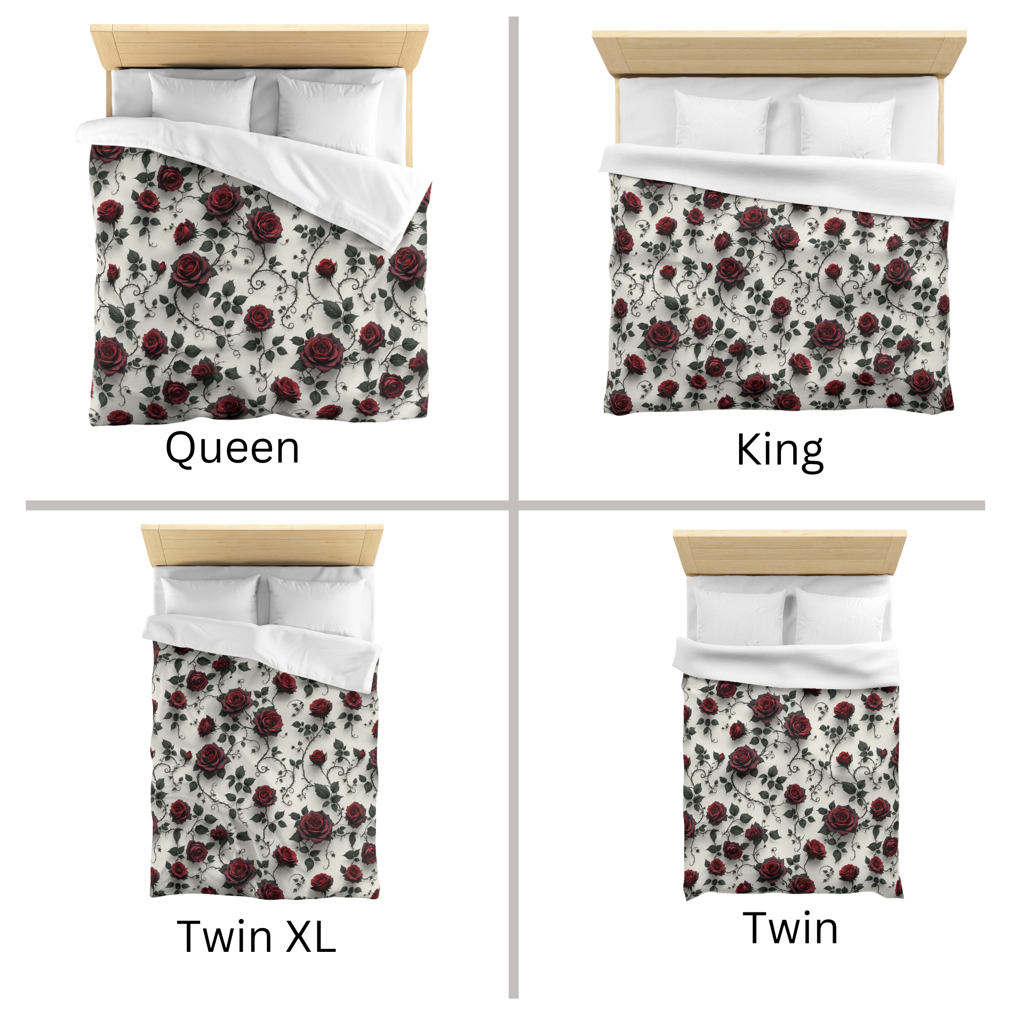 Romantic Crimson Roses – Red Rose Duvet Cover