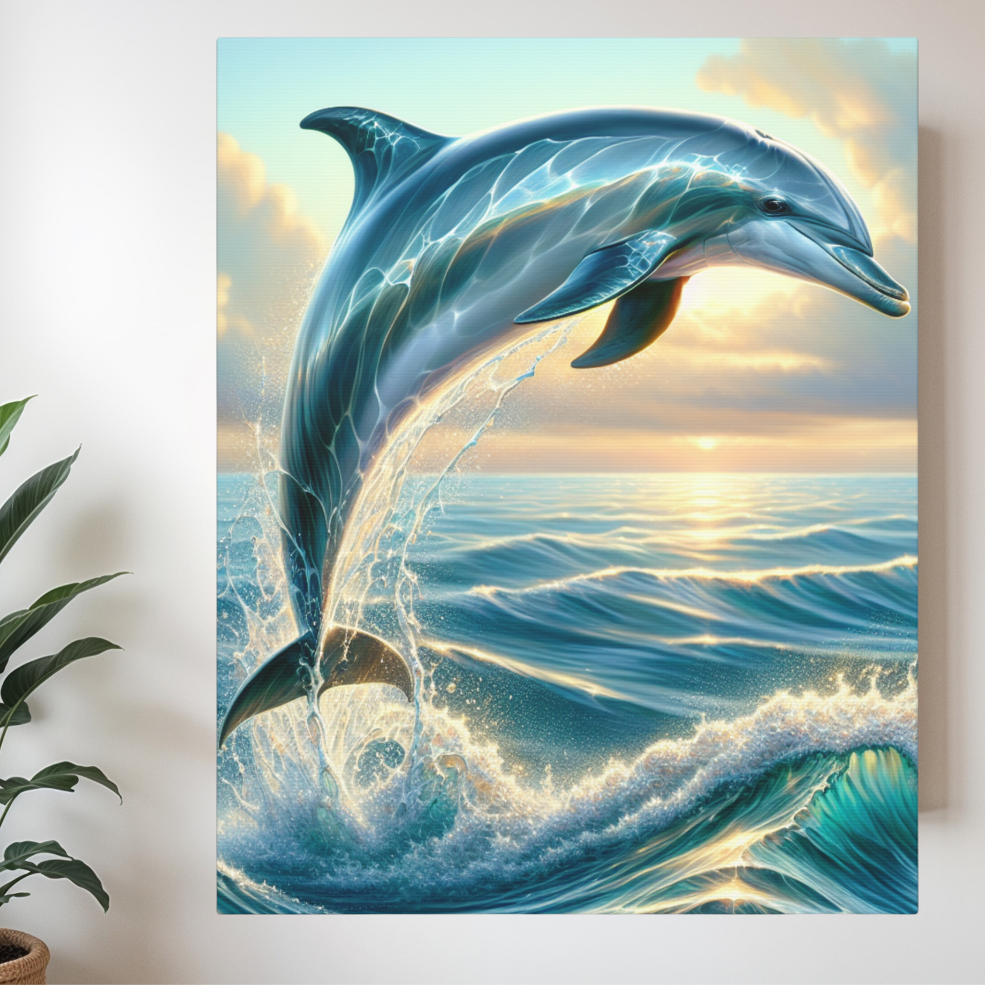 Dolphin Ocean Sunrise – Dolphin Wall Art