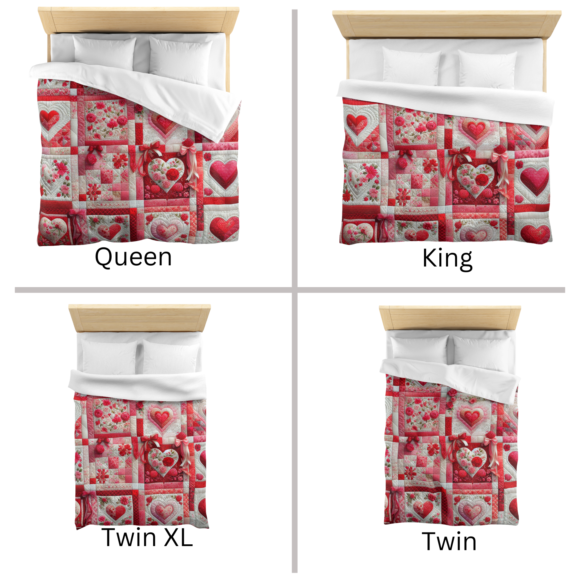 Patchwork of Love – Valentine Heart Duvet Cover