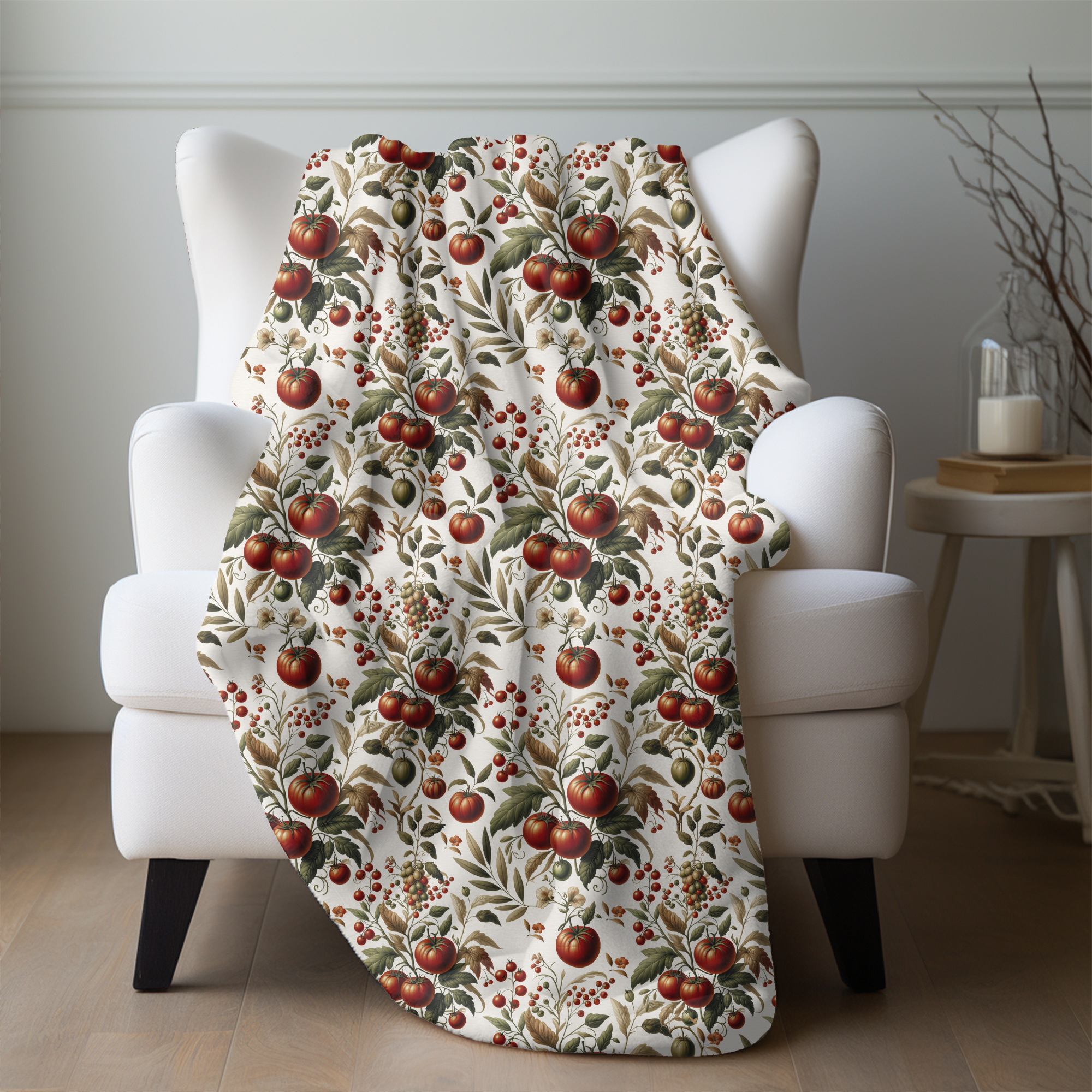 Nonnas Tomato Patch Blanket – Vintage Italian Sherpa Throw