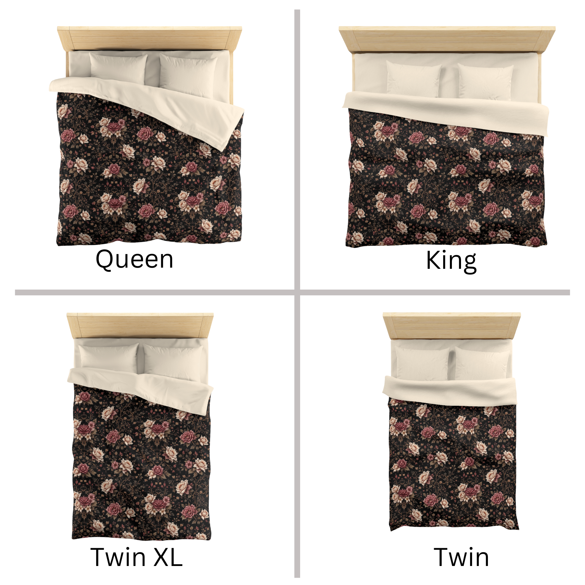 Vintage Rose Duvet Cover – Romantic Victorian Floral Bedding